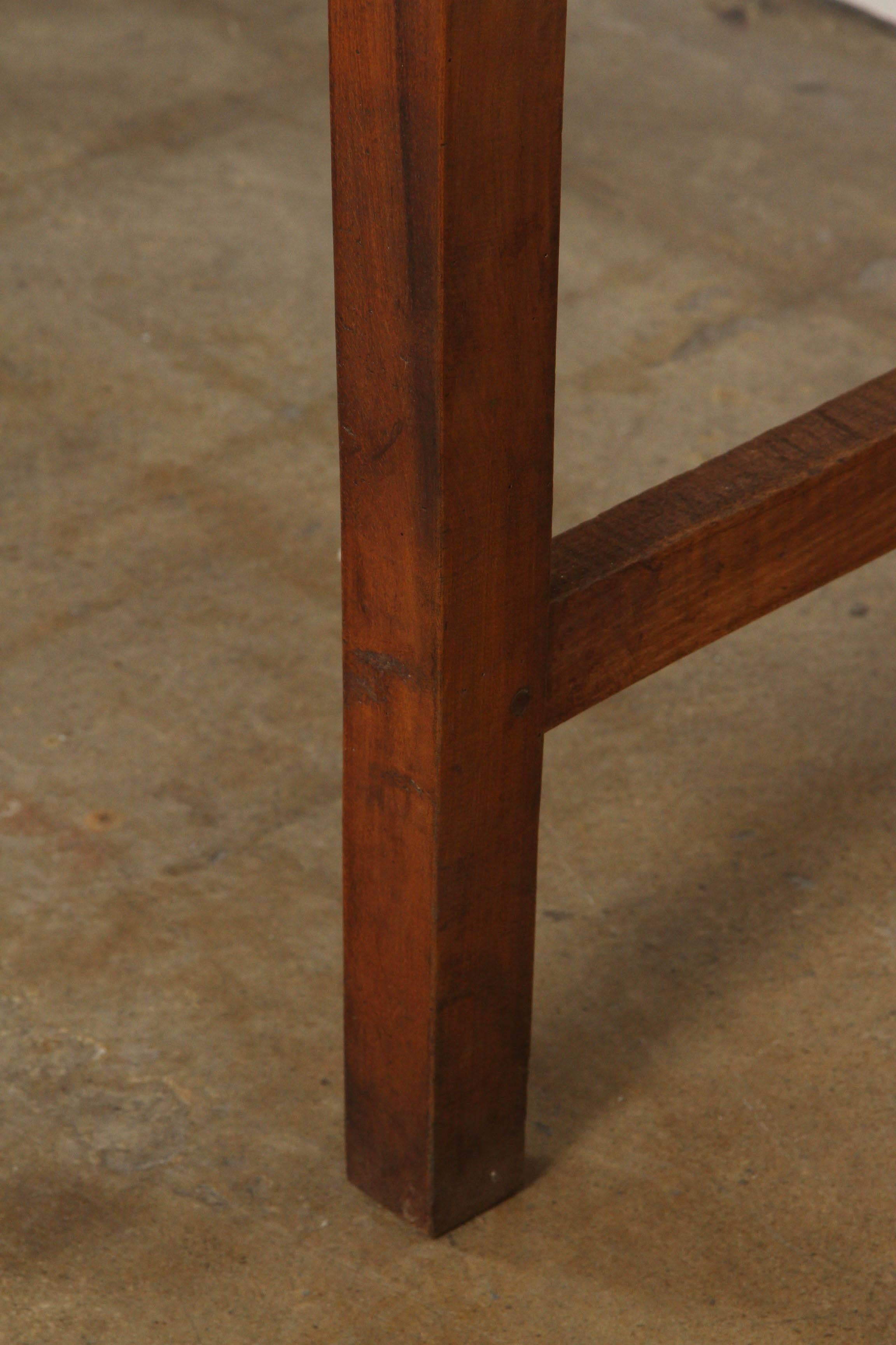Late 19th Century French Walnut Table with Folding Legs For Sale 3