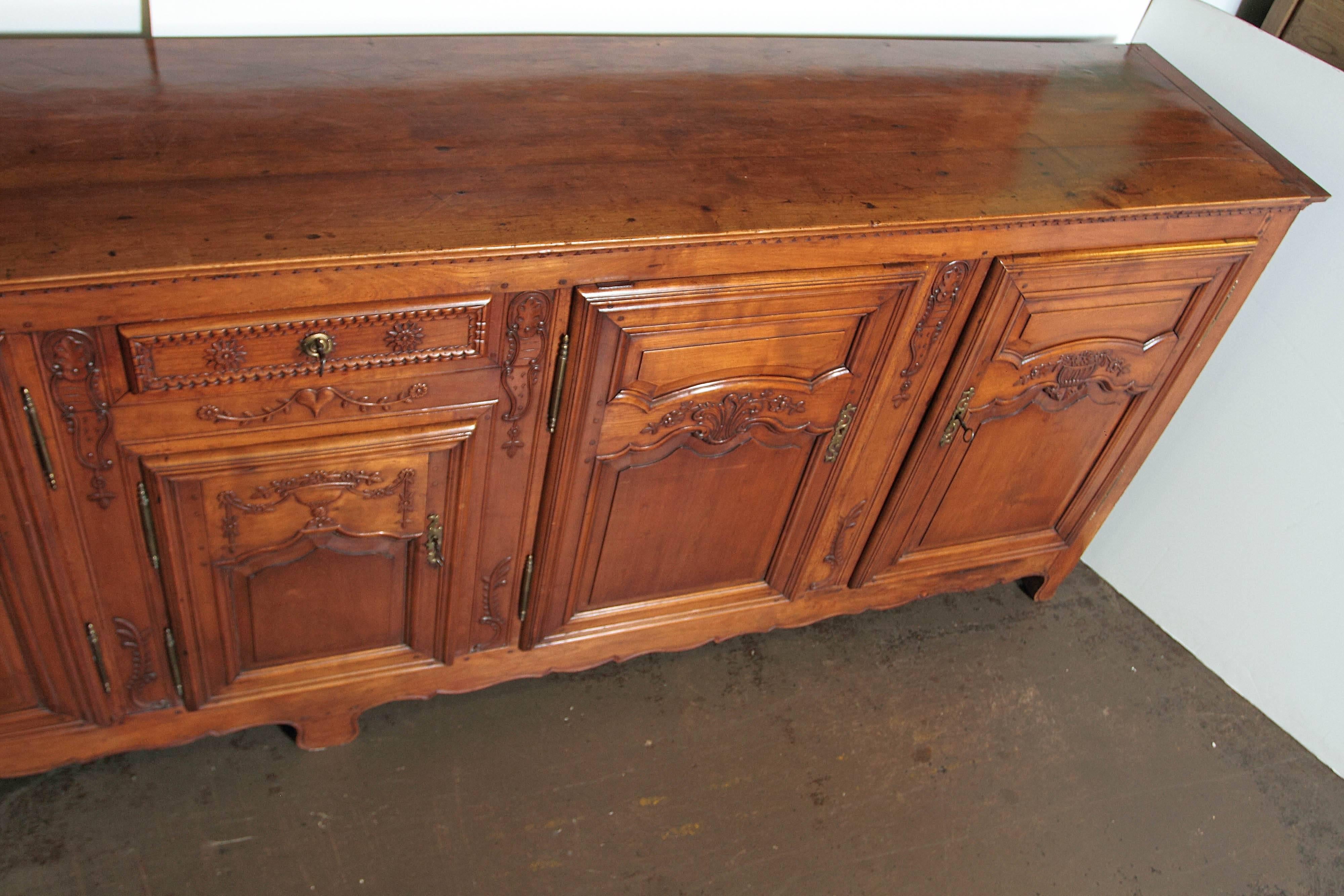 Long 18th Century Country French Cherry Enfilade from Northern France 1