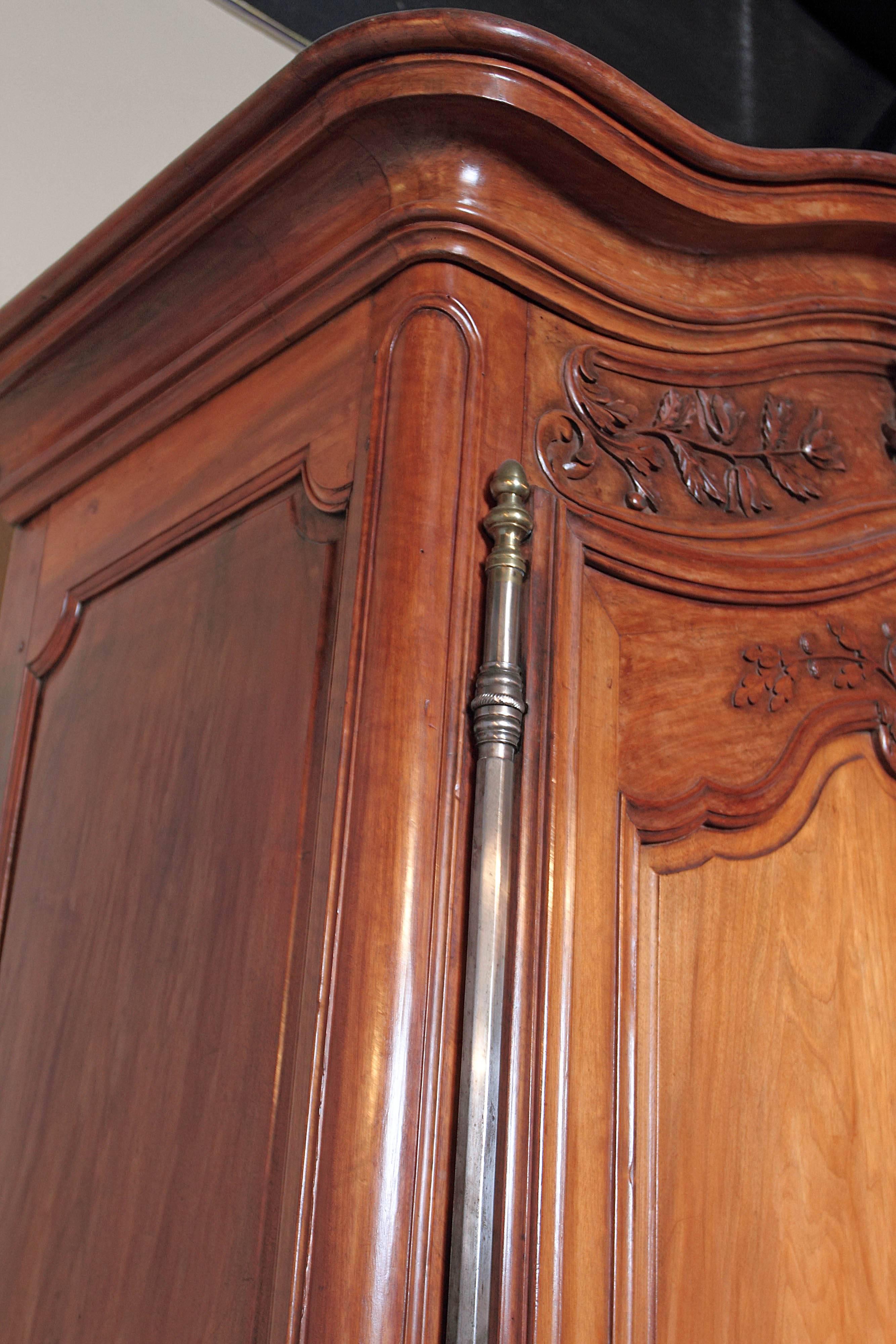 Exceptional 18th Century French Carved Walnut Wedding Armoire from Provence 3