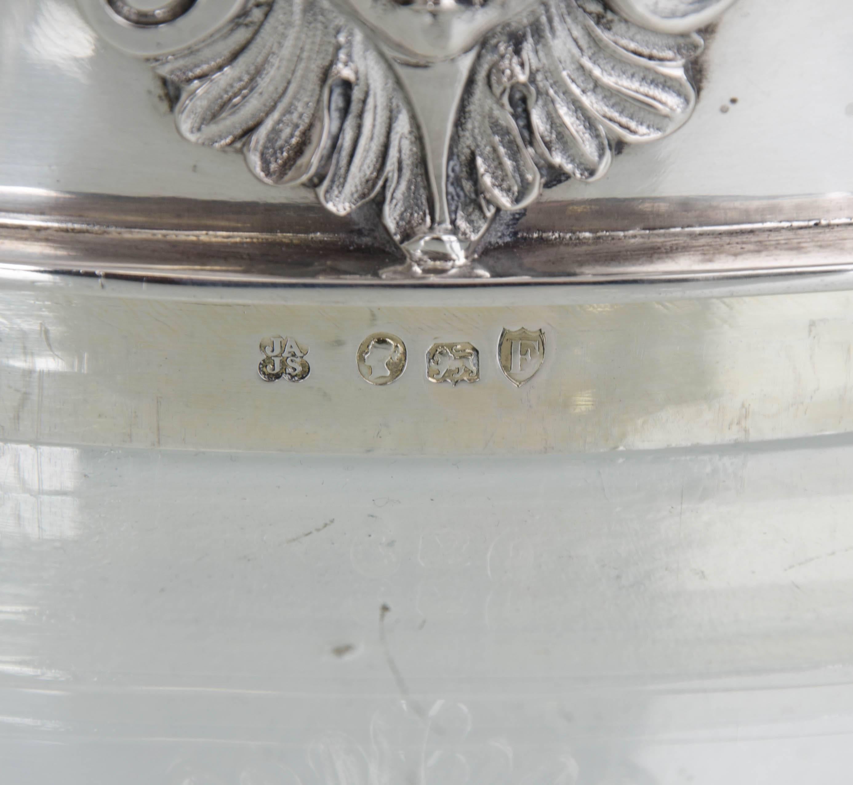 Sterling Silver Victorian Antique Silver Monteith or Rose Bowl, London, 1881, Aldwinkle & Slater For Sale