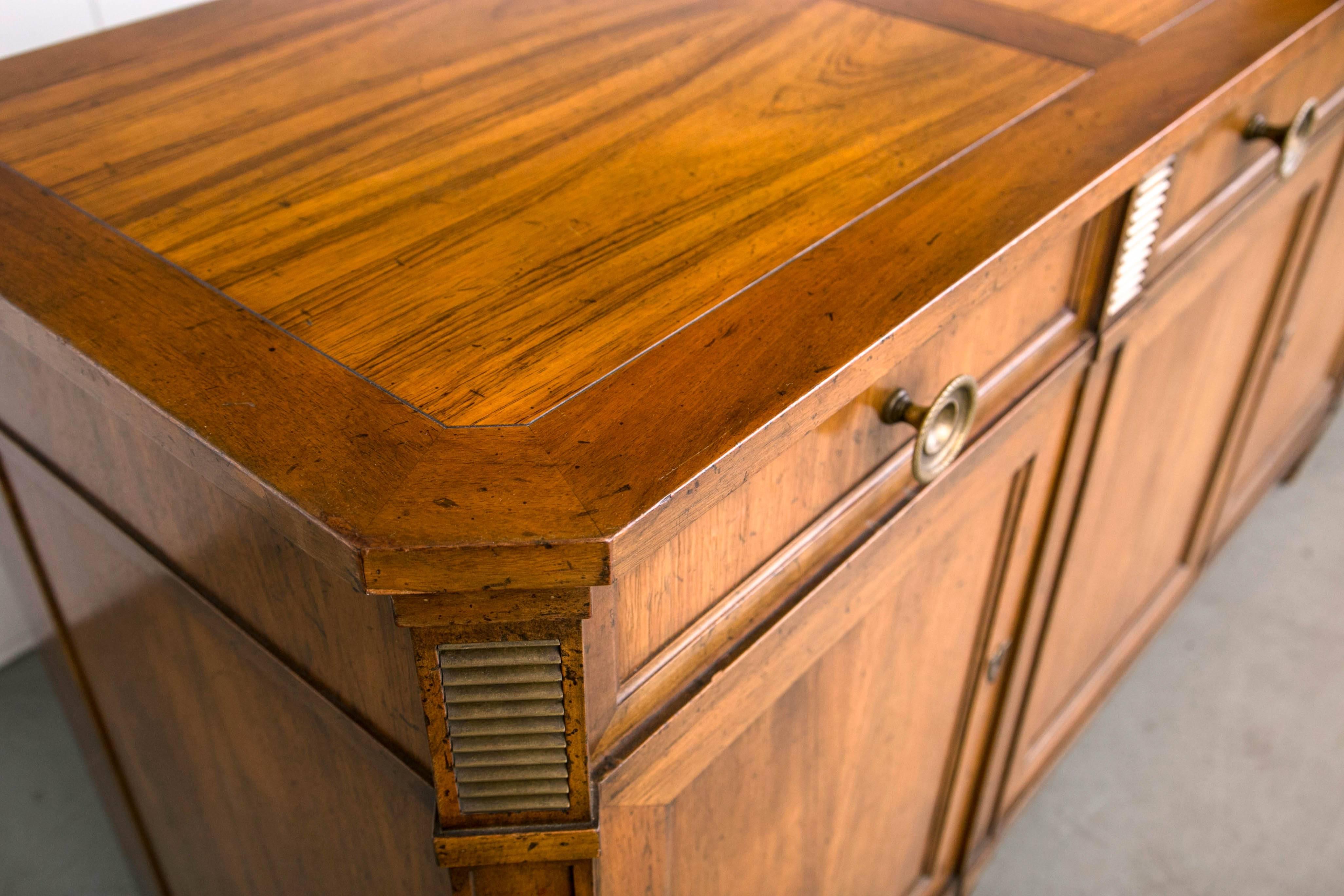 American Mid-Century Baker Furniture Solid Ash Four-Door Credenza