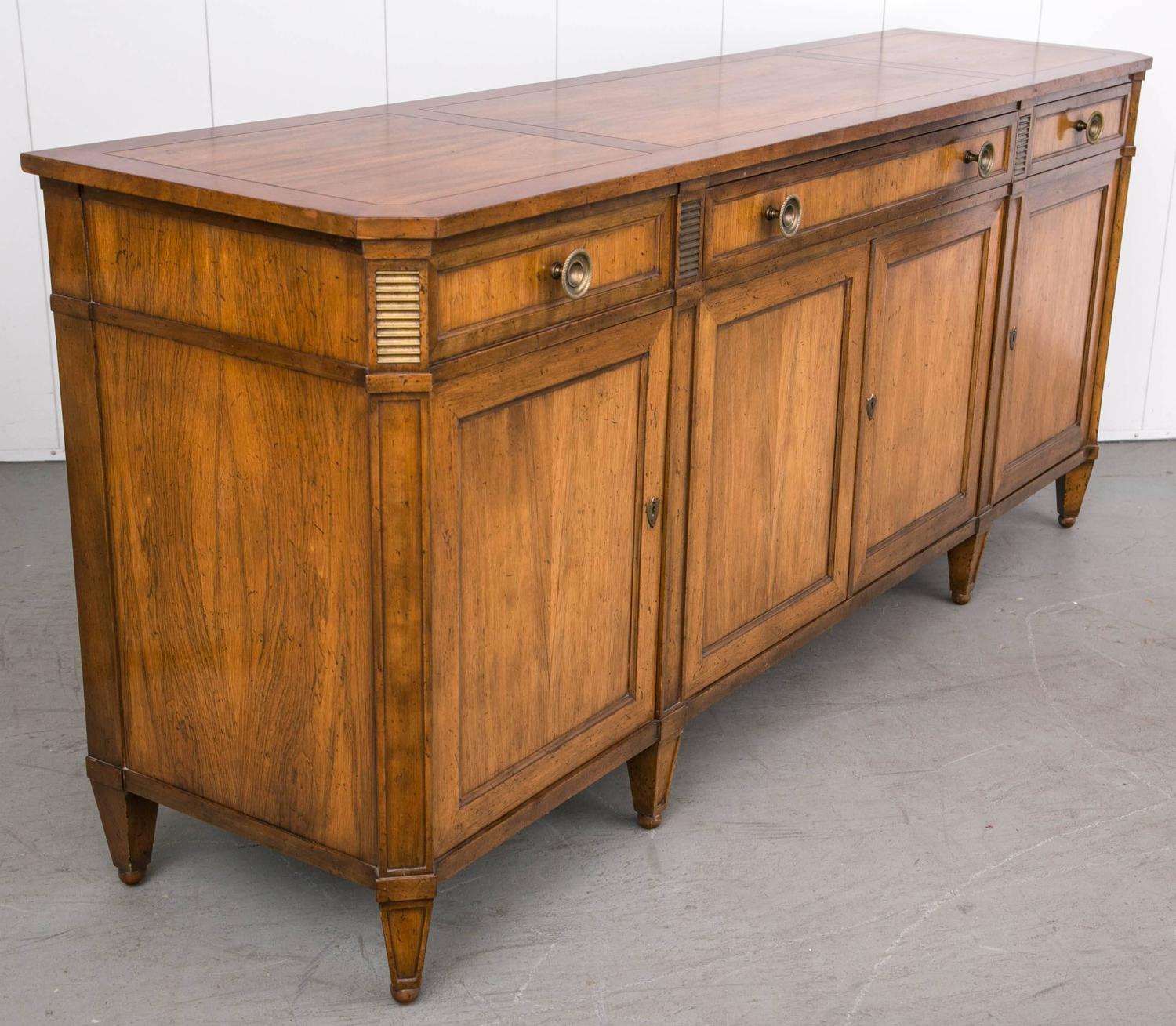 MidCentury Baker Furniture Solid Ash FourDoor Credenza For Sale at