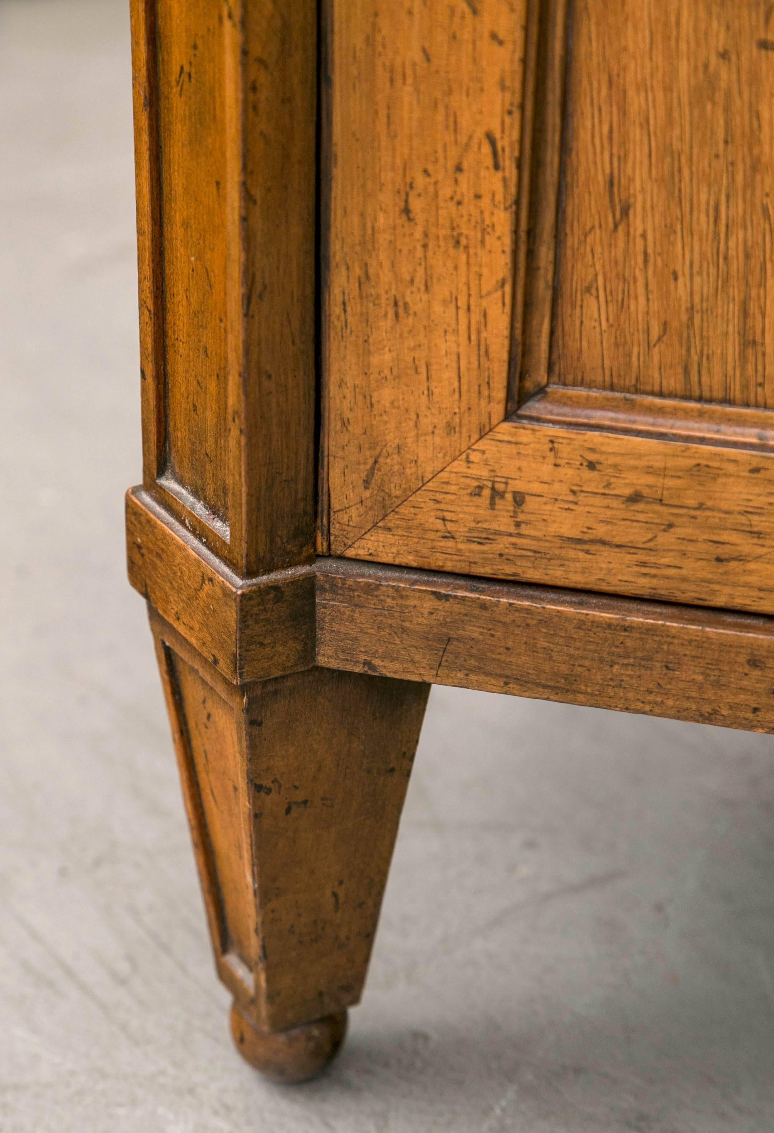 Hardwood Mid-Century Baker Furniture Solid Ash Four-Door Credenza