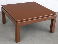 Karl Springer Style Floating-Top Parsons Coffee Table
