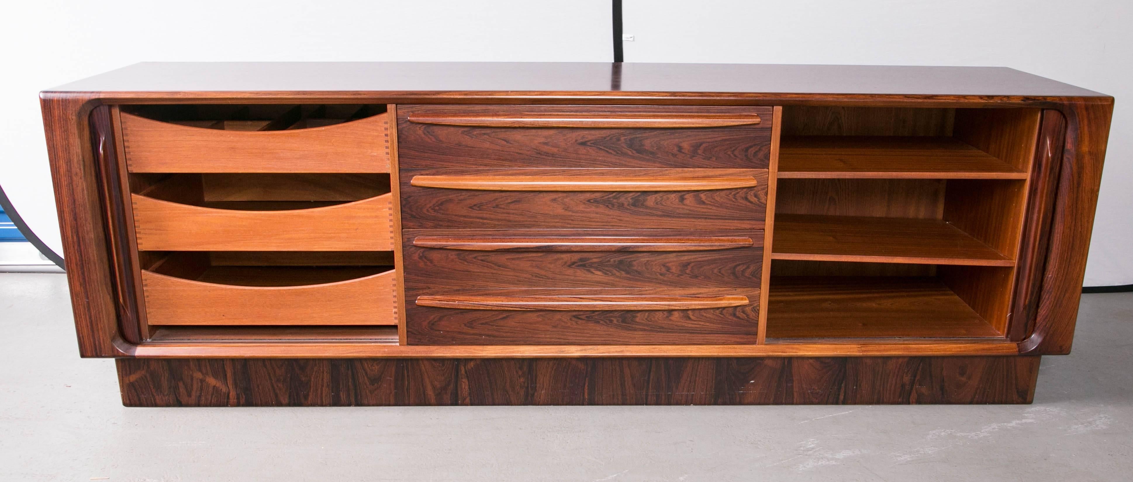 Danish Modern Rosewood Credenza by Dyrlund for Maurice Villency In Excellent Condition In Mt Kisco, NY