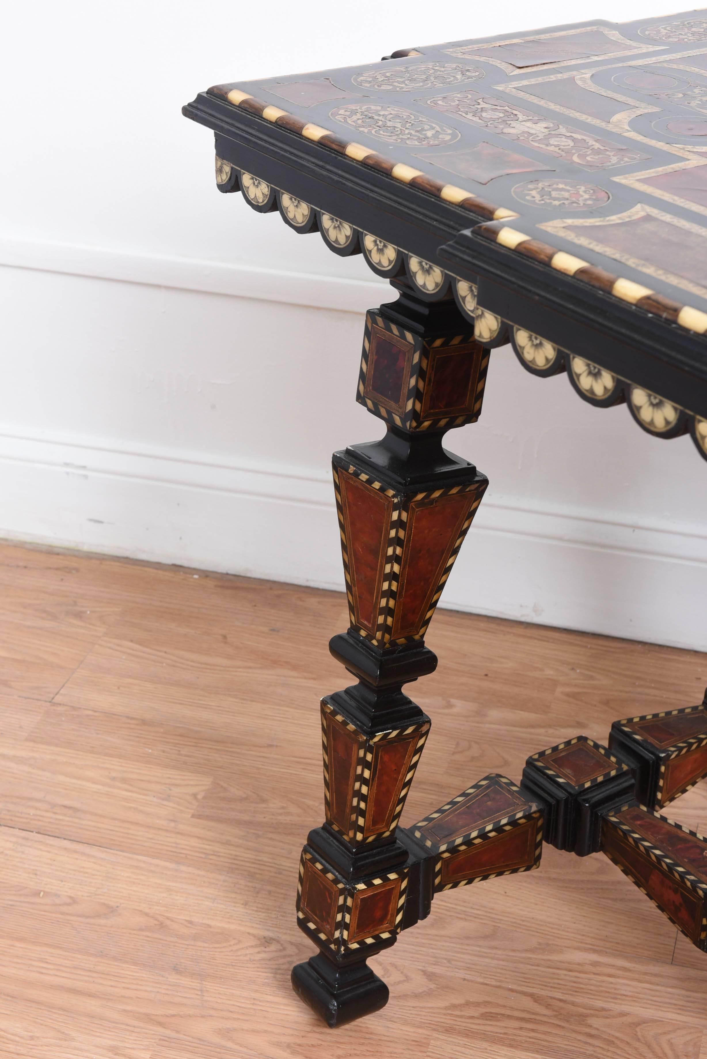 Beautiful 19th Century Italian Inlaid Side Table  2