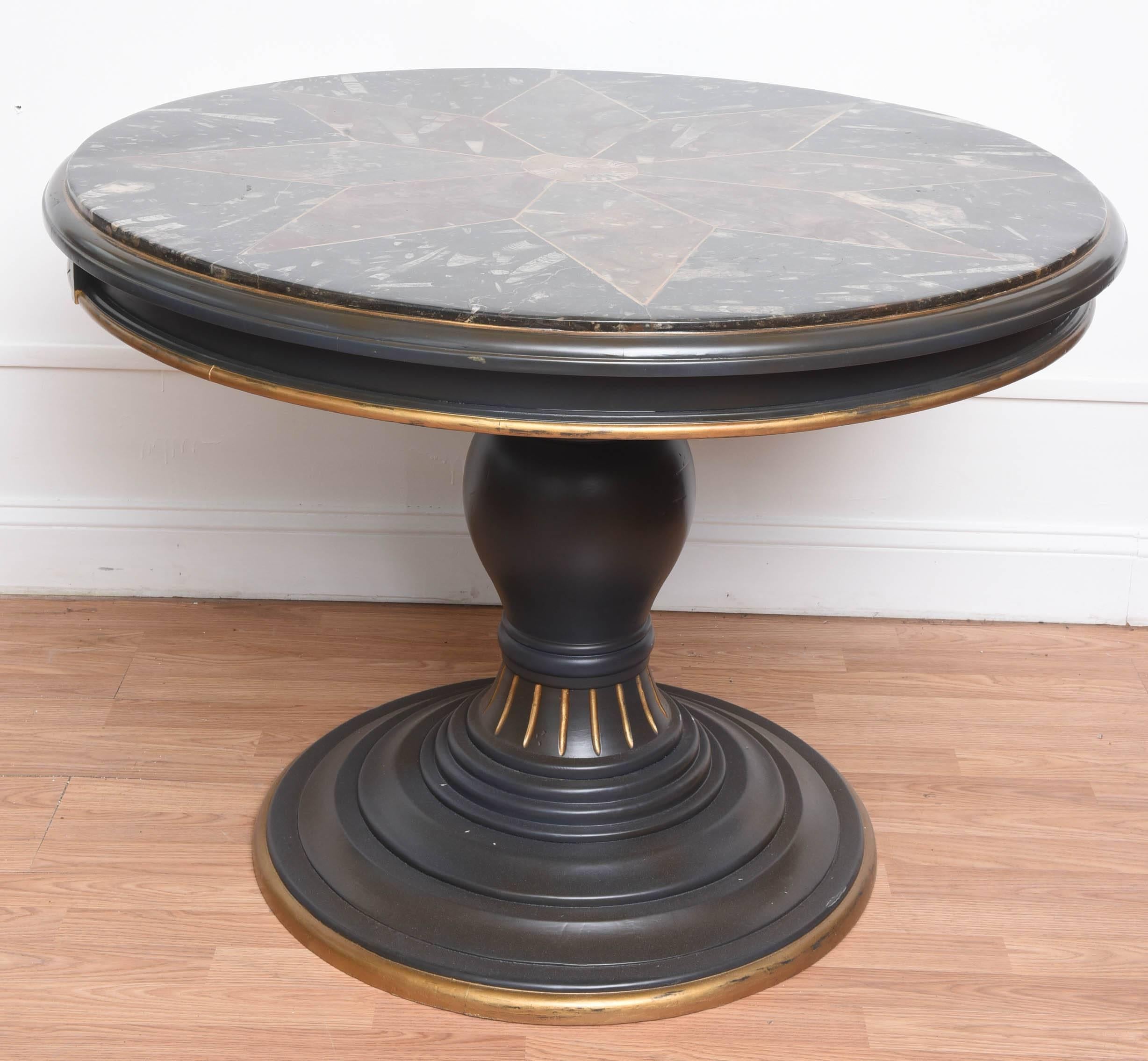 Early 20th Century Specimen Center Table with Fossils Top 5