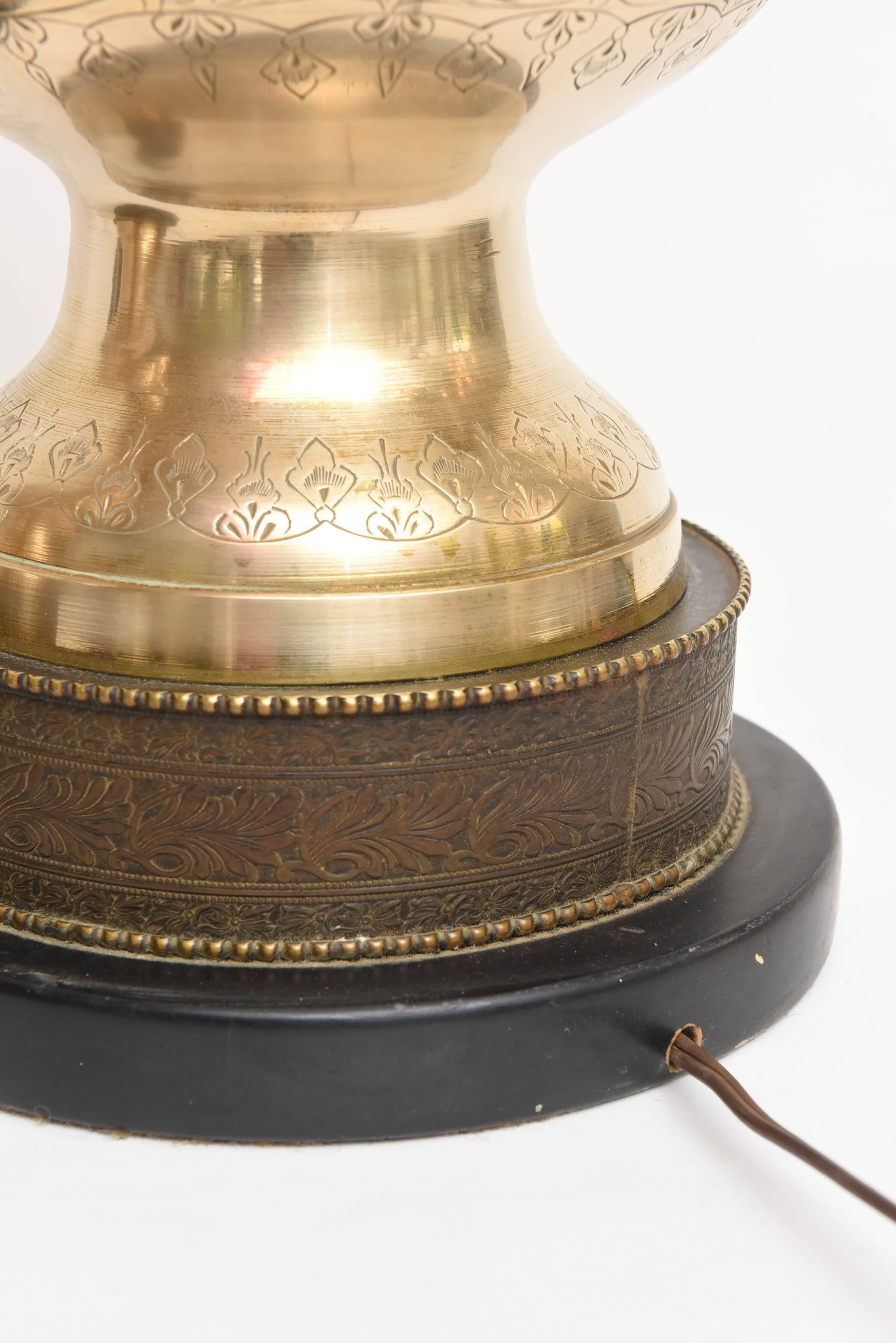 Pair of Amazing Large Brass 'Aladdin' Tea Pitcher Lamps For Sale 2