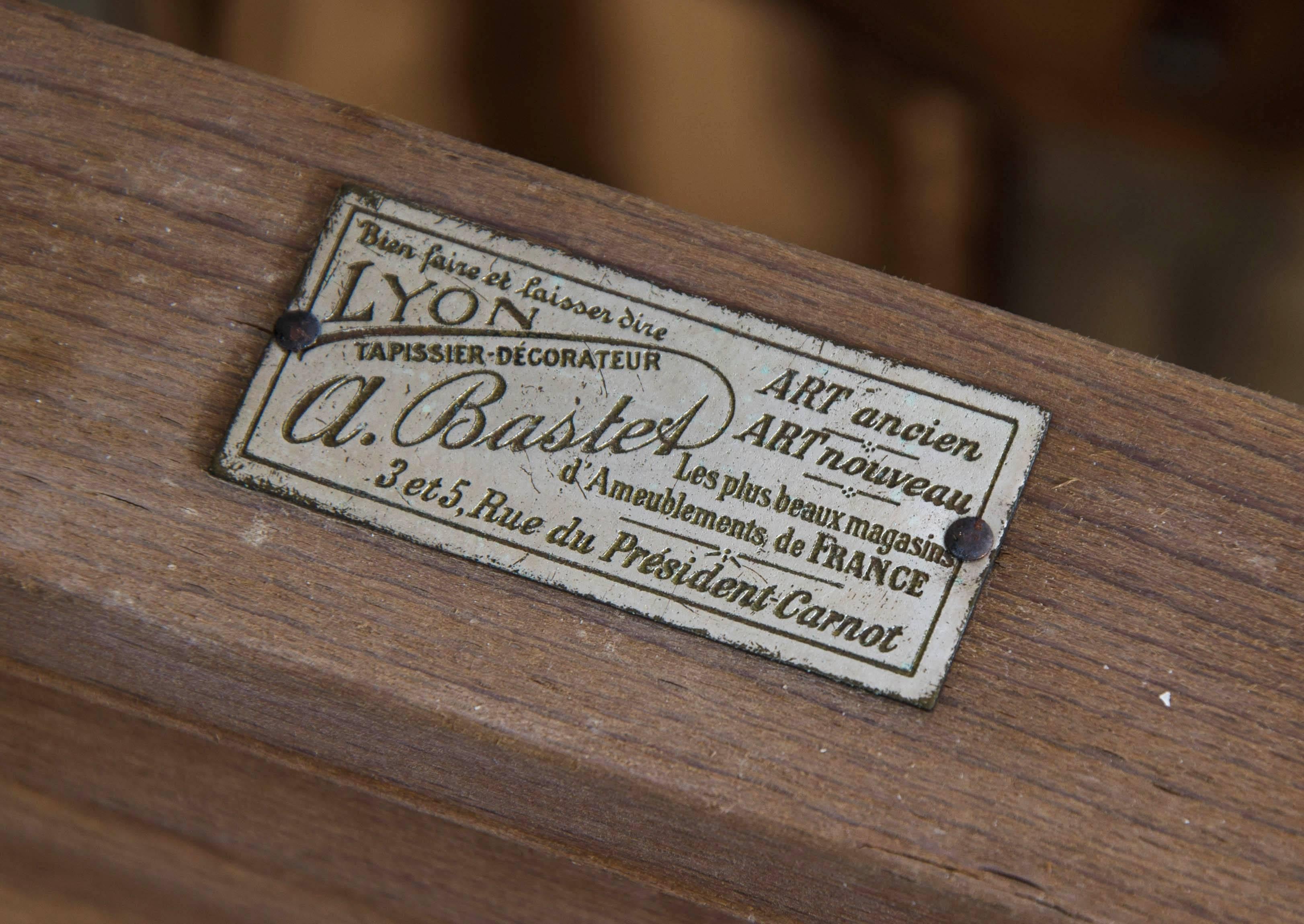 Pair of 19th Century French Single Beds by A. Bastet, Lyon, France 2