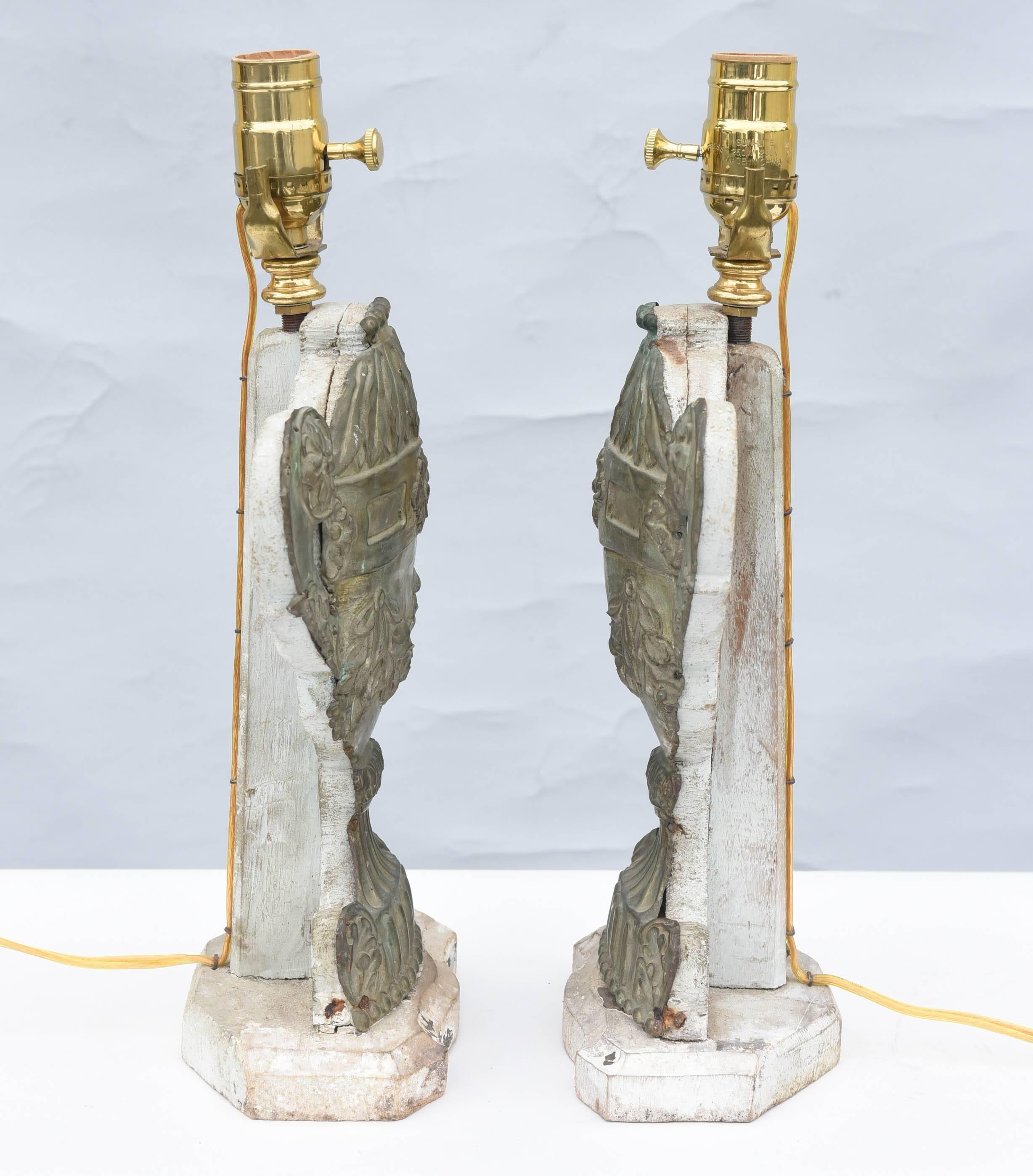 Pair of 19th Century Bronze Repoussé Urn-Form Lamps For Sale 1