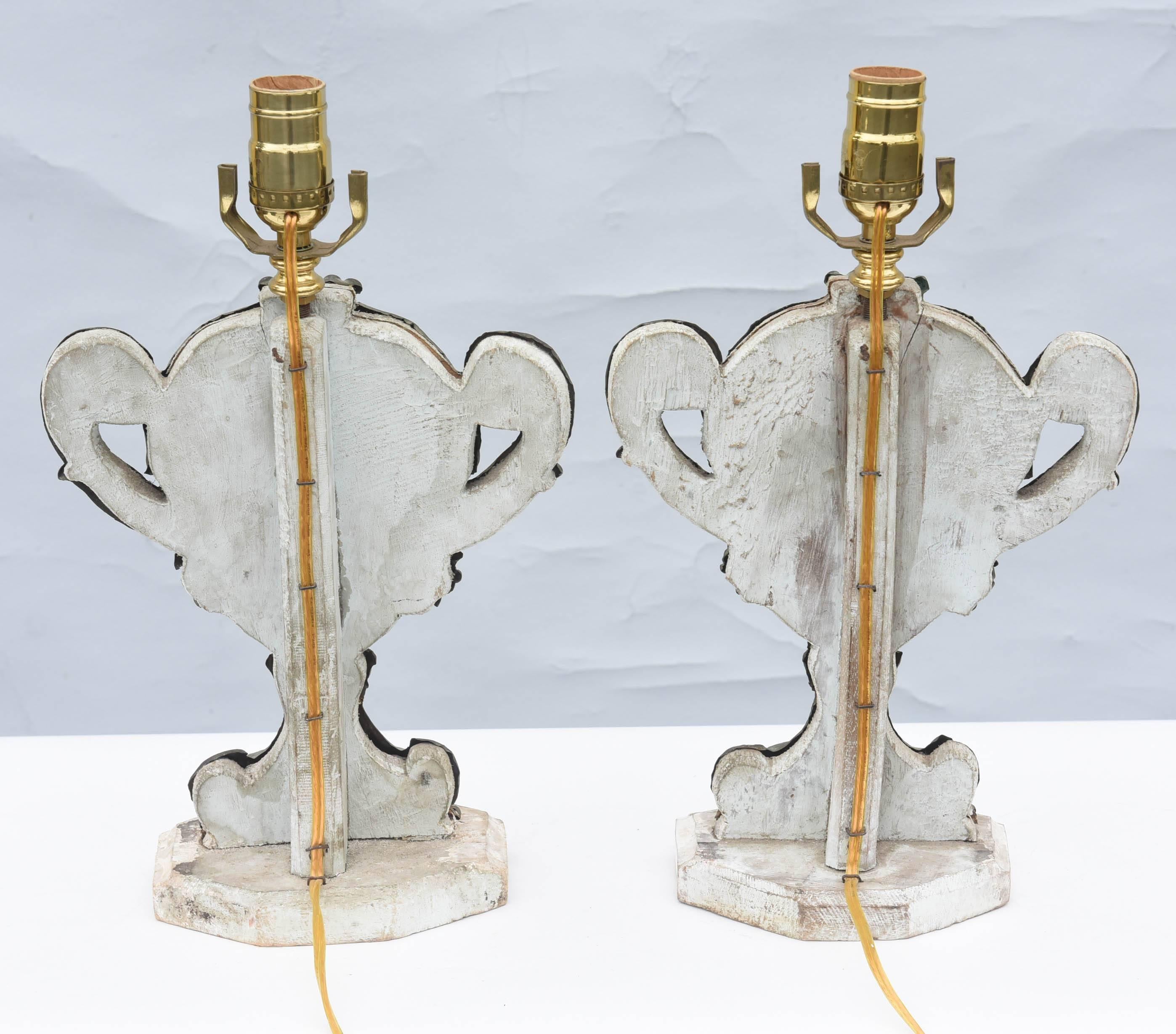 Pair of 19th Century Bronze Repoussé Urn-Form Lamps For Sale 2