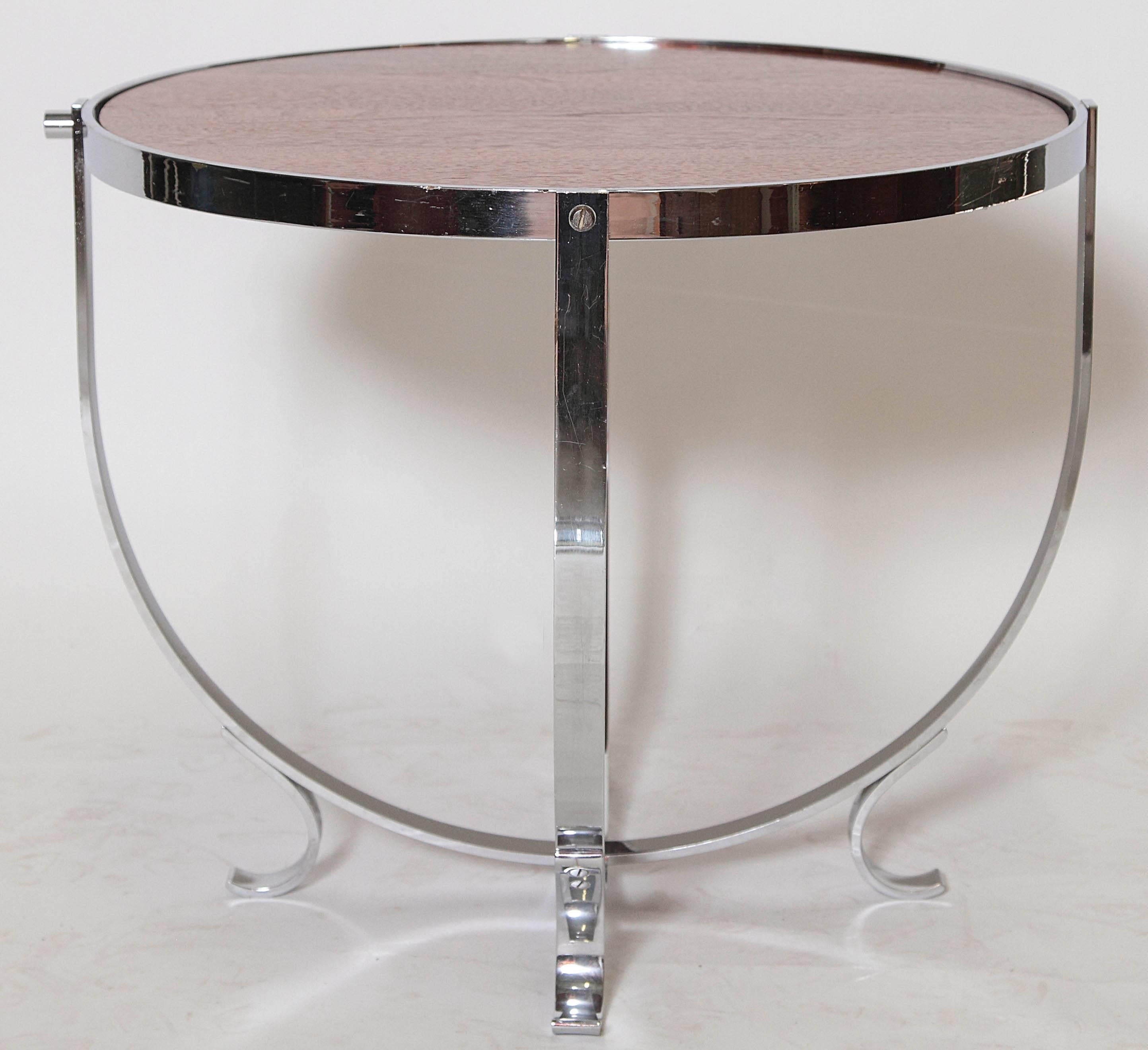 American Machine Age Art Deco Streamline Cruise Liner or Pullman Car Cocktail Table For Sale