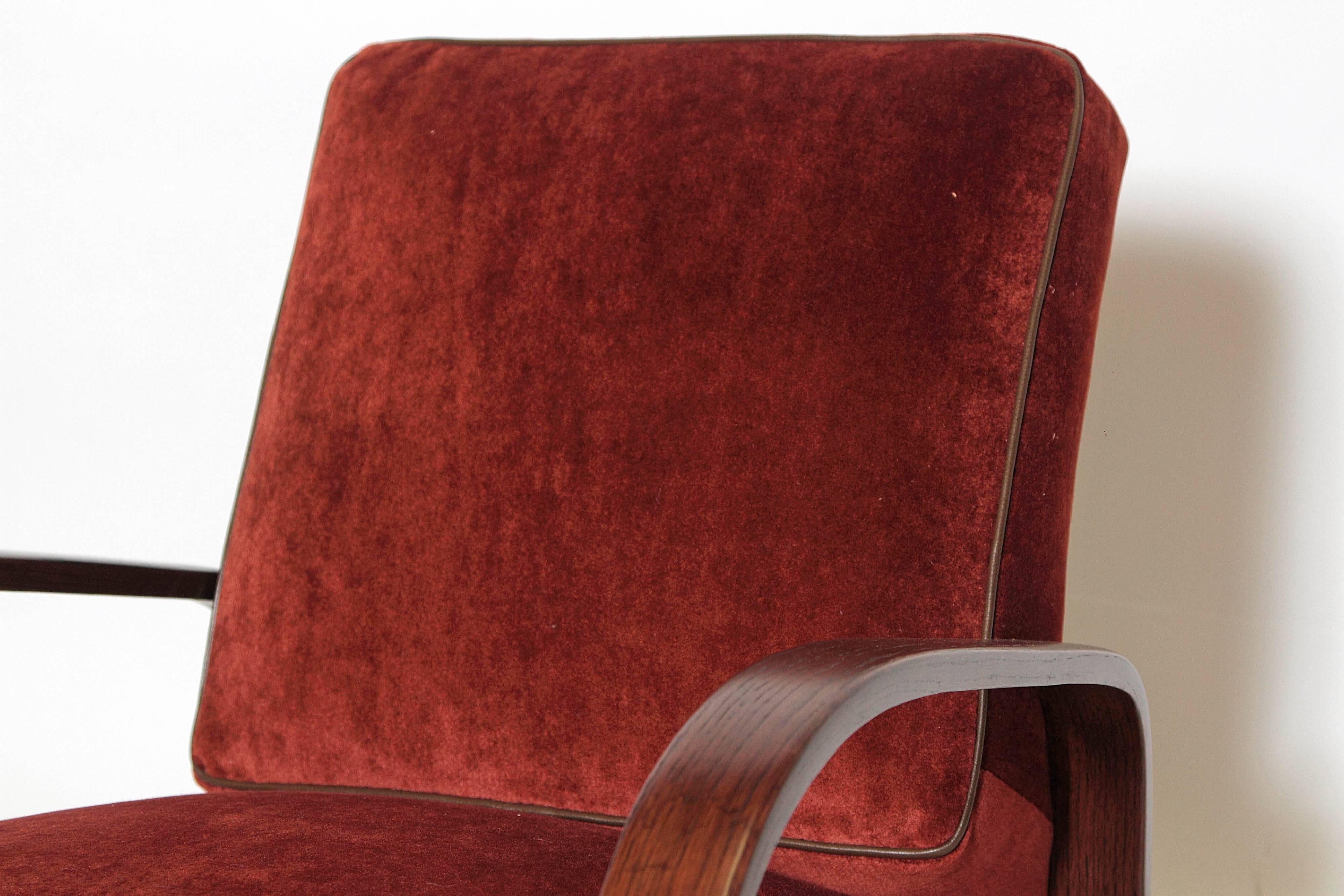 Pair of Gilbert Rohde for Heywood Wakefield Art Deco Streamline Lounge Chairs 1