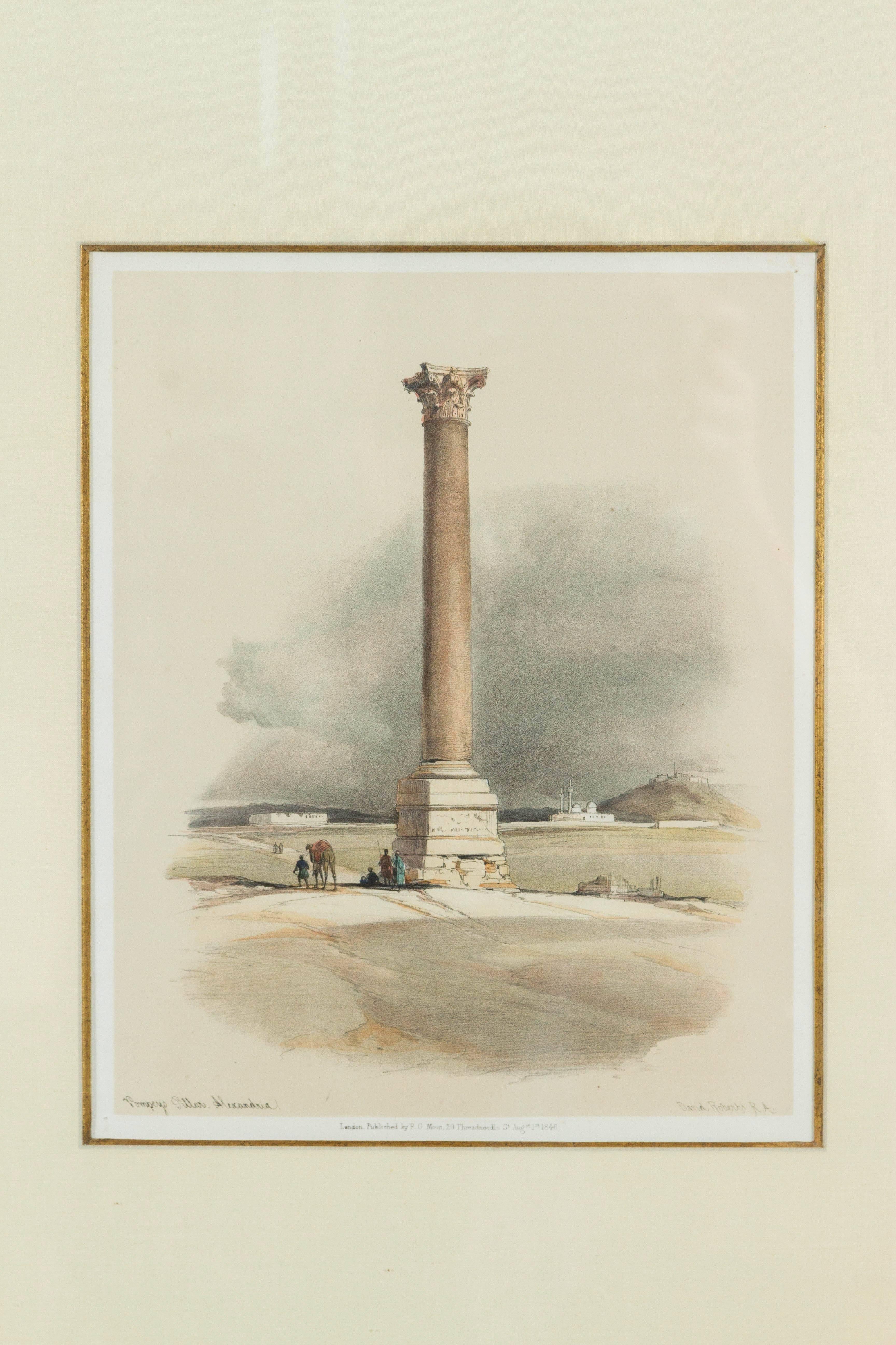 Set von vier David Roberts-Lithographien im Zustand „Gut“ im Angebot in Los Angeles, CA