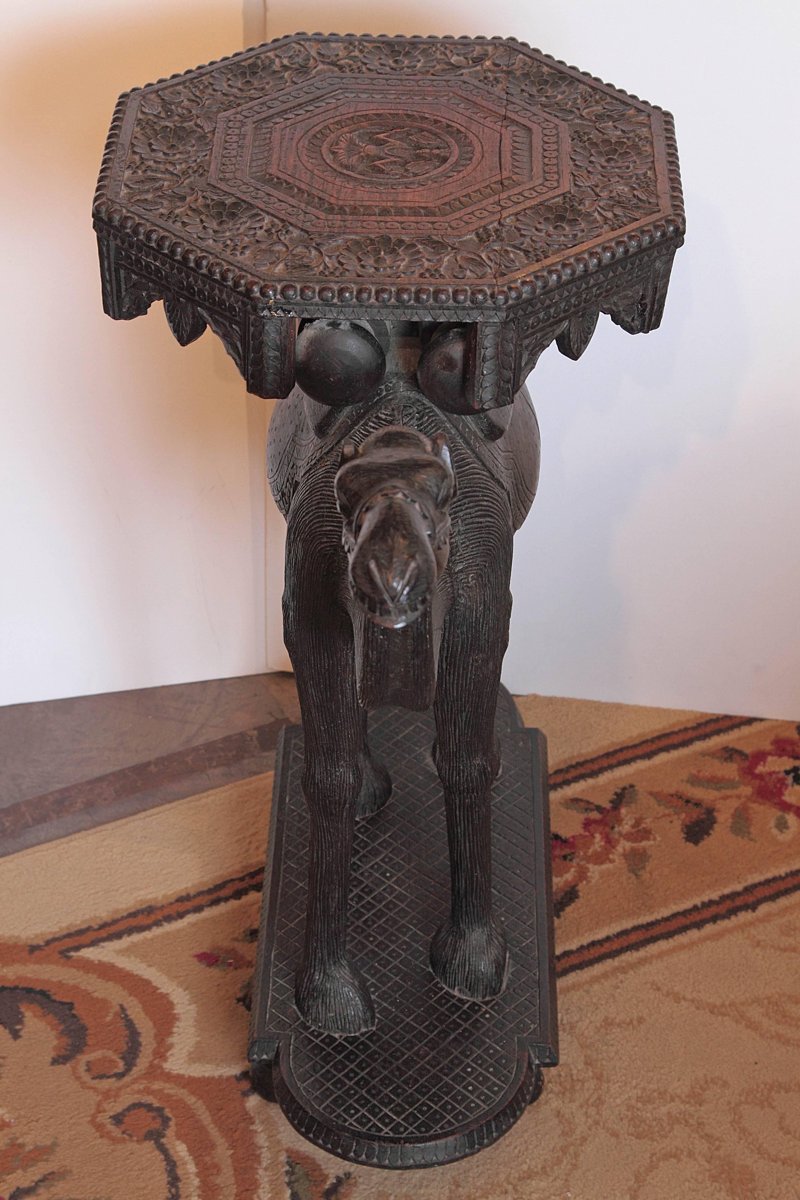 19th Century Anglo-Indian Camel Side Table 1