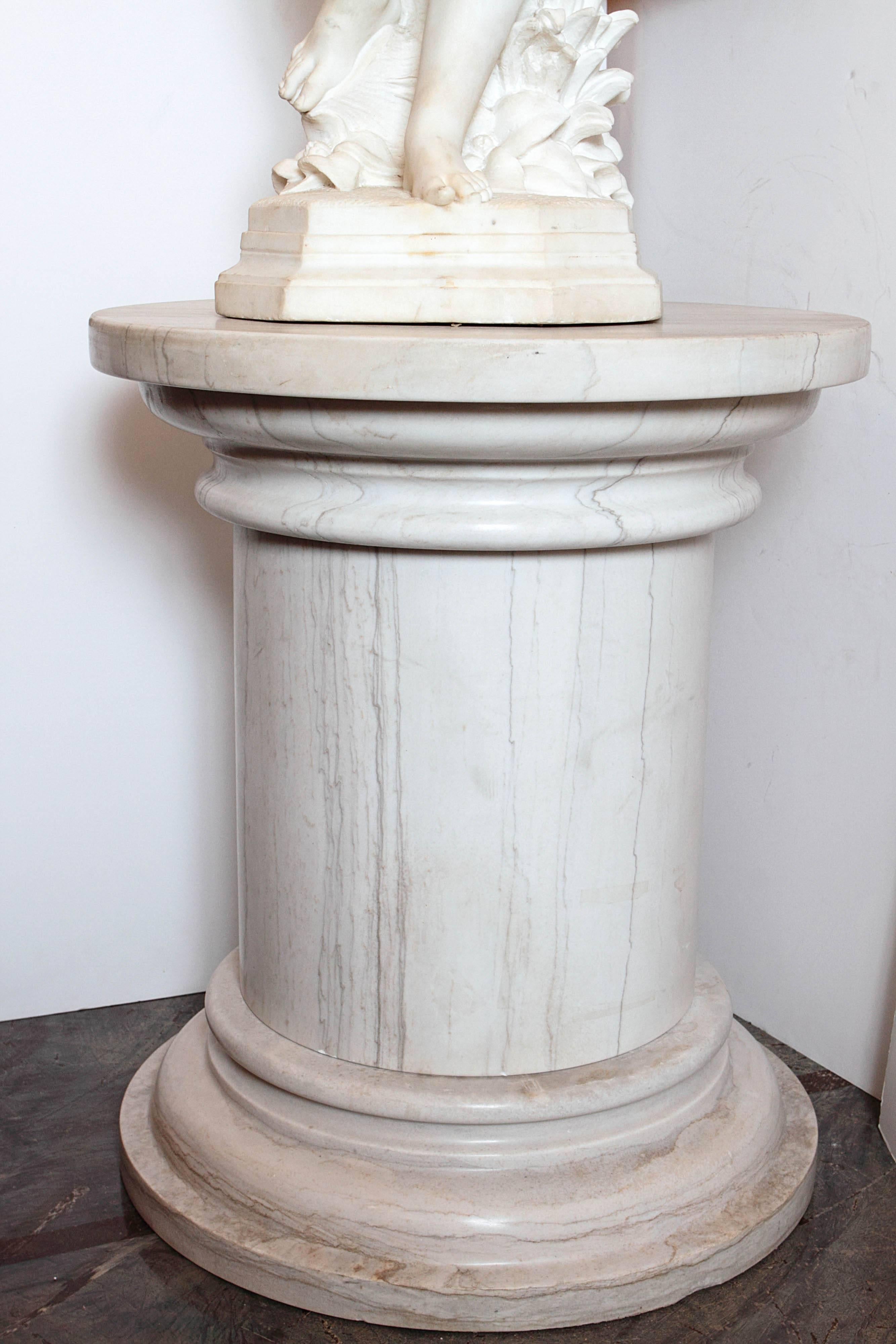 European 19th Century French Marble Sculpture Signed Philippe Poitevin