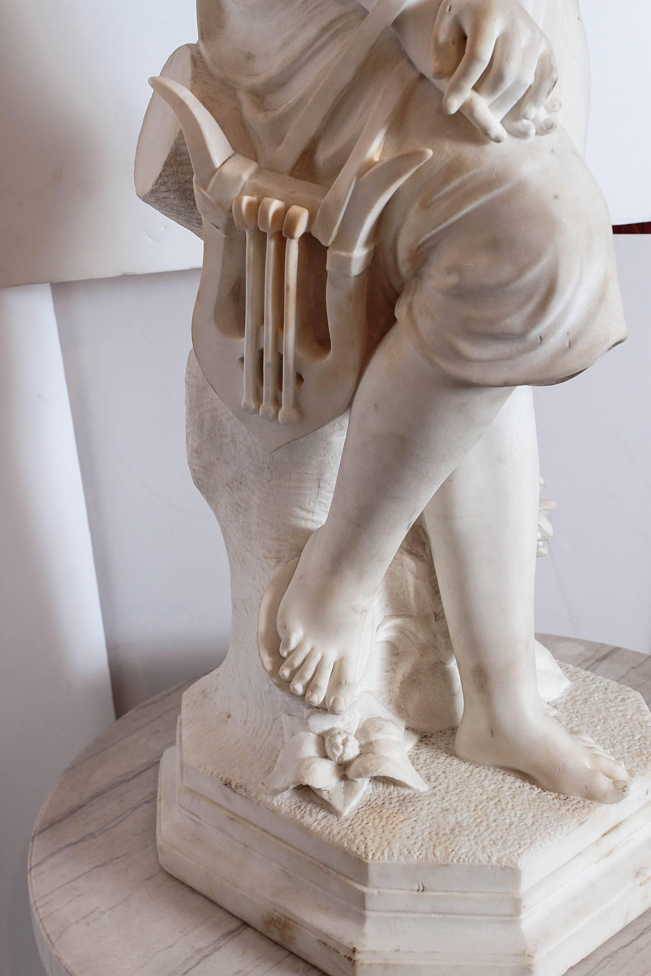 Late 19th Century 19th Century French Marble Sculpture Signed Philippe Poitevin