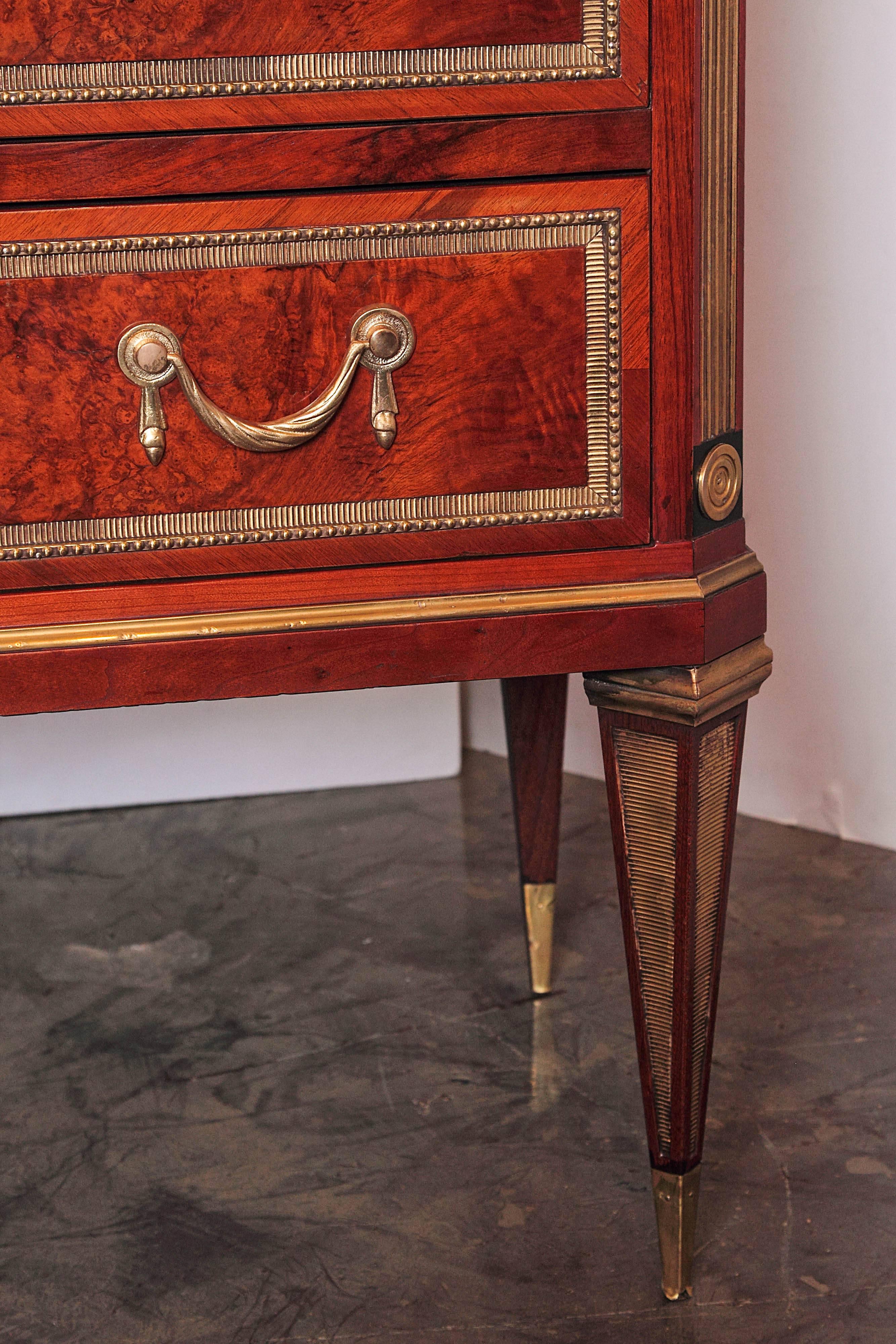 19th Century Russian Mahogany Pair of Commodes, Marble Top 5