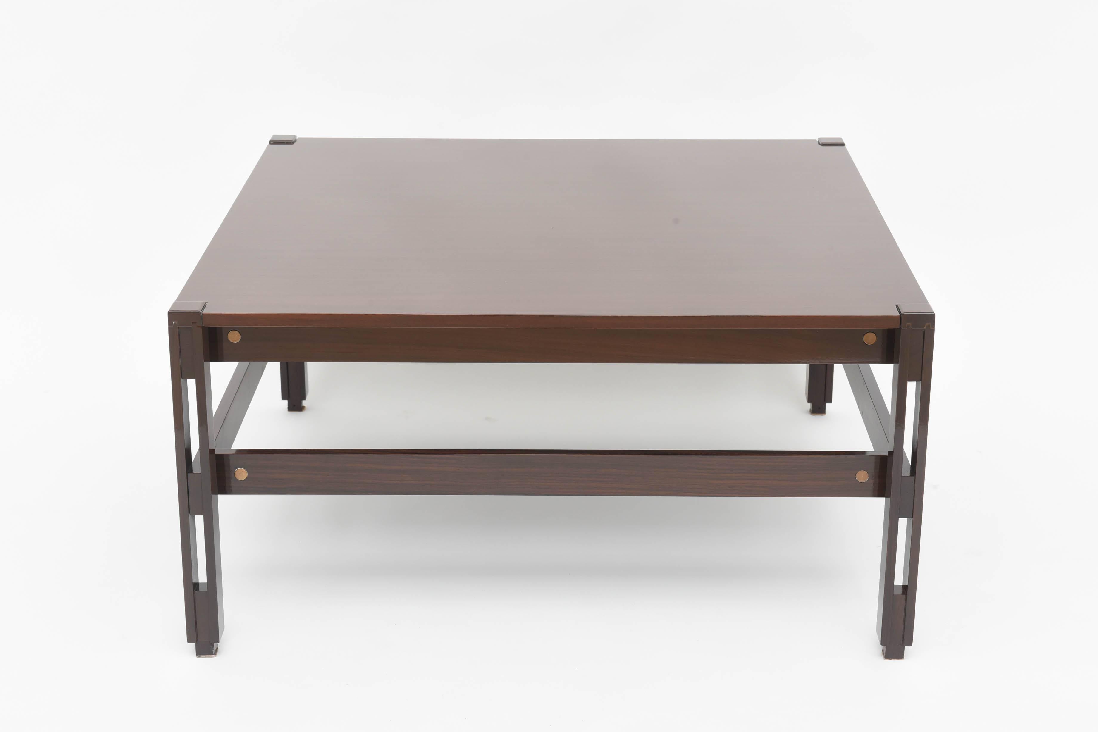 Italian Modern Palisander Low Table, Ico Parisi for MIM In Excellent Condition In Hollywood, FL