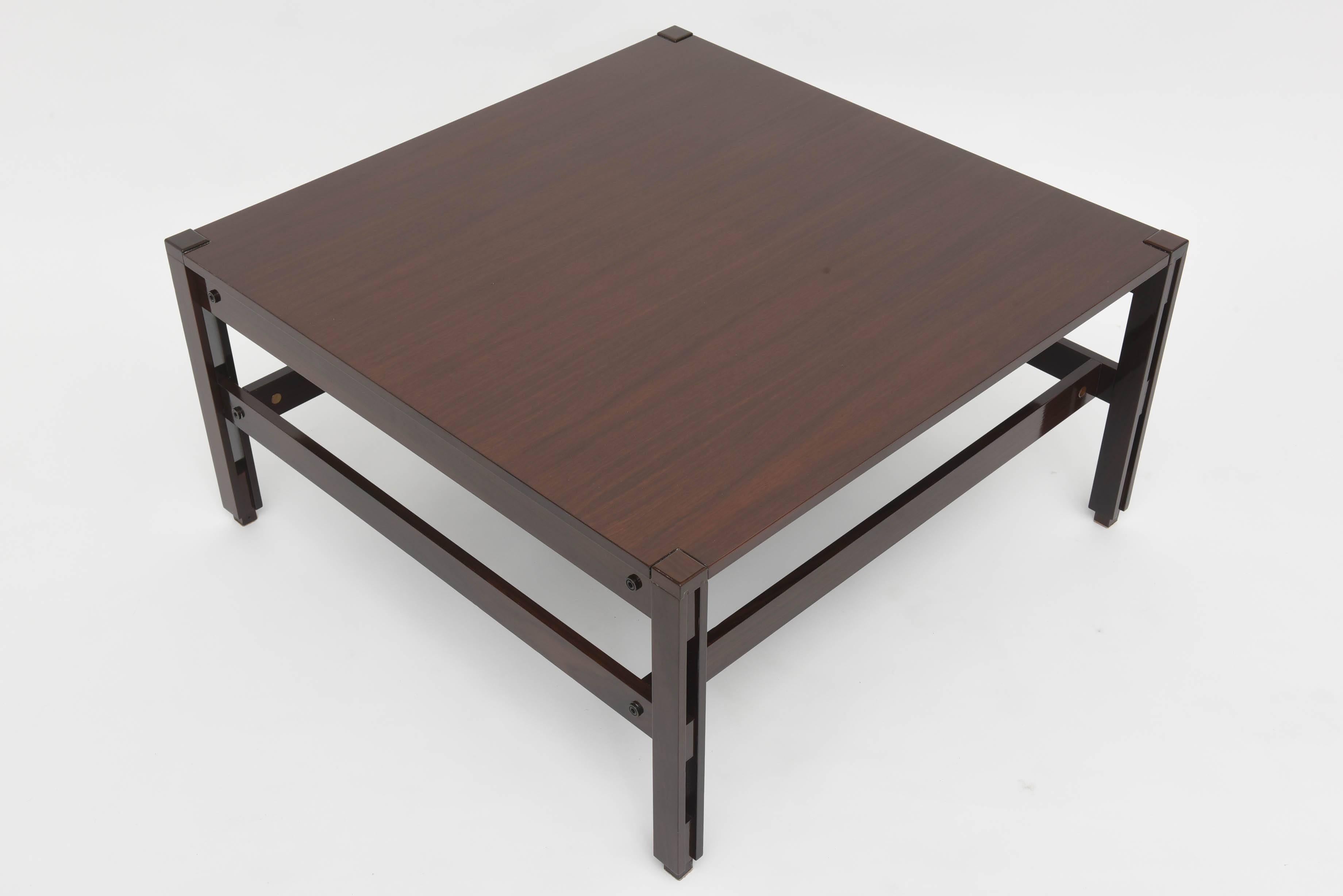 Mid-20th Century Italian Modern Palisander Low Table, Ico Parisi for MIM