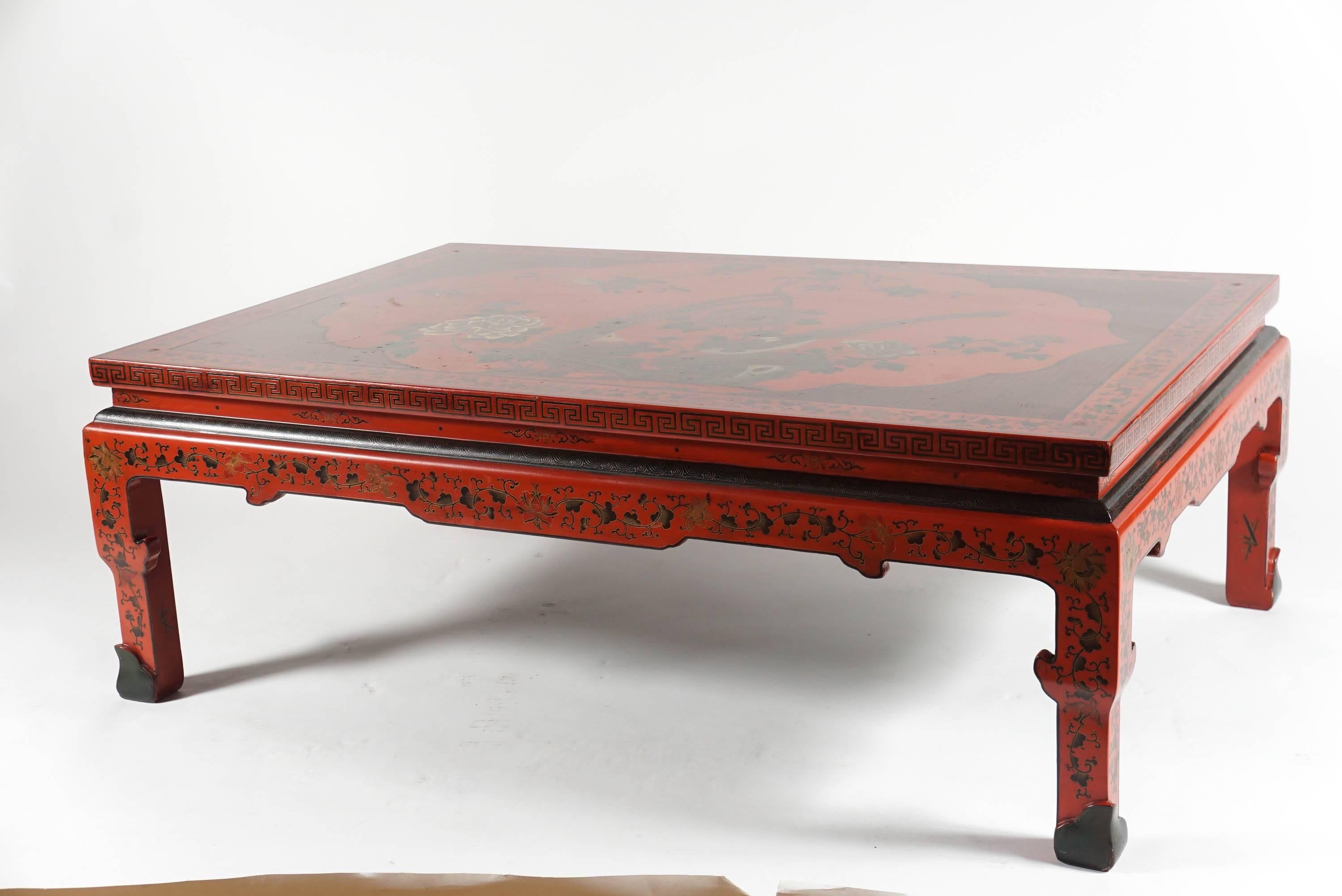 20th Century Chinese Chinoiserie Coffee Table 1