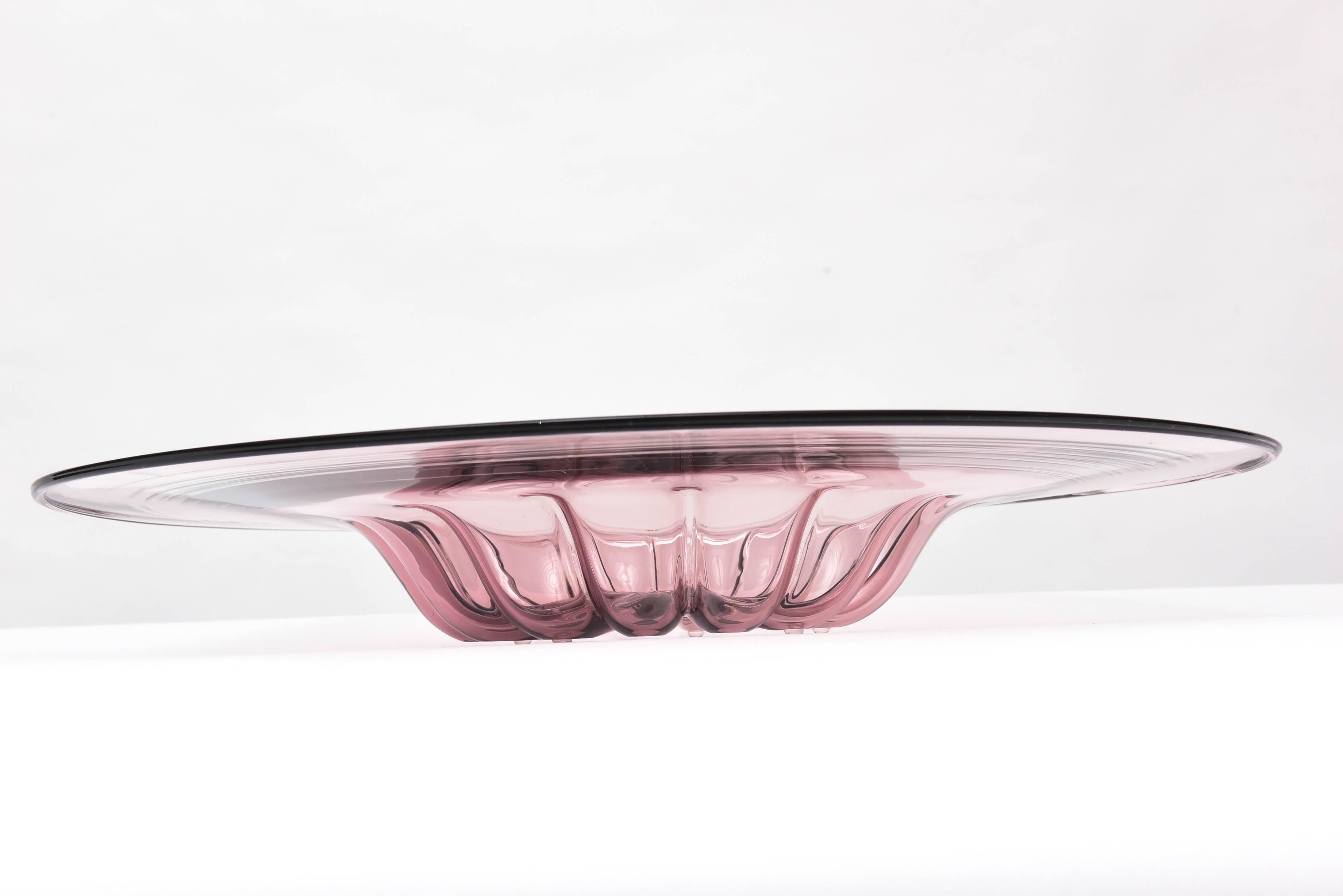 Murano Glass Over-Sized Barovier e Toso Murano Centerpiece Bowl