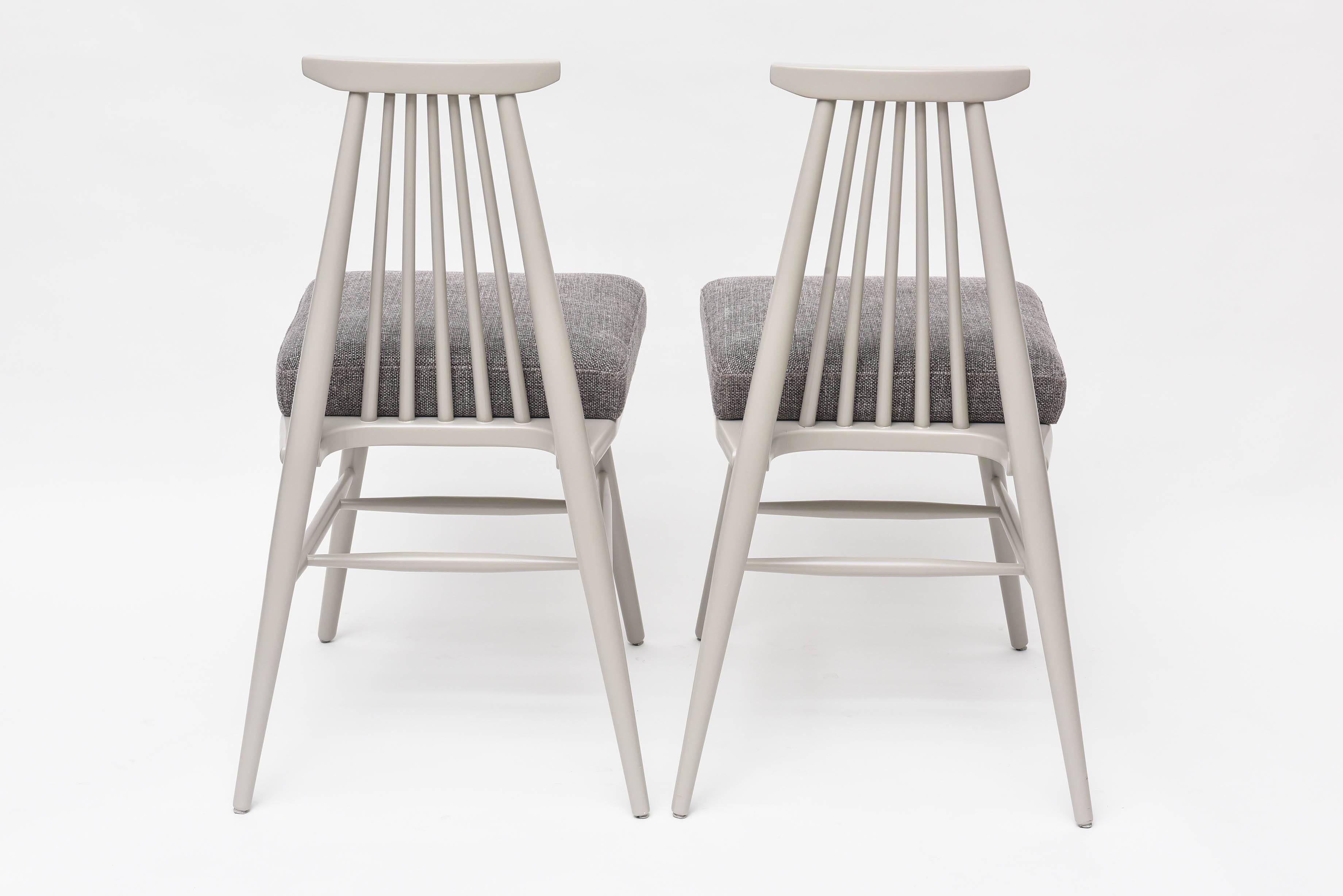 Linen Set of Four Dining Chairs by Paul McCobb for O'Hearn