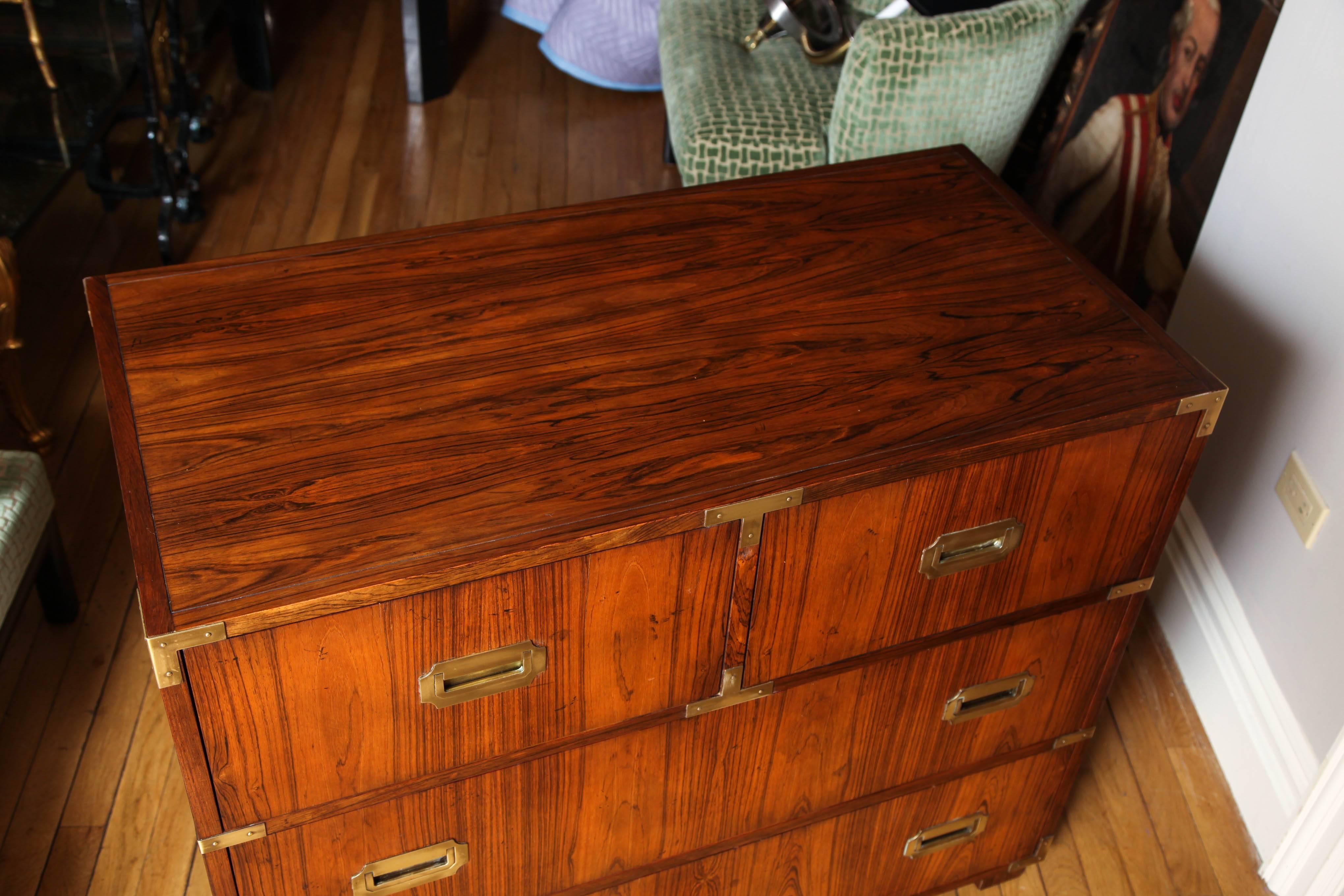 A Rosewood Anglo-Indian Style Campaign Chest 2