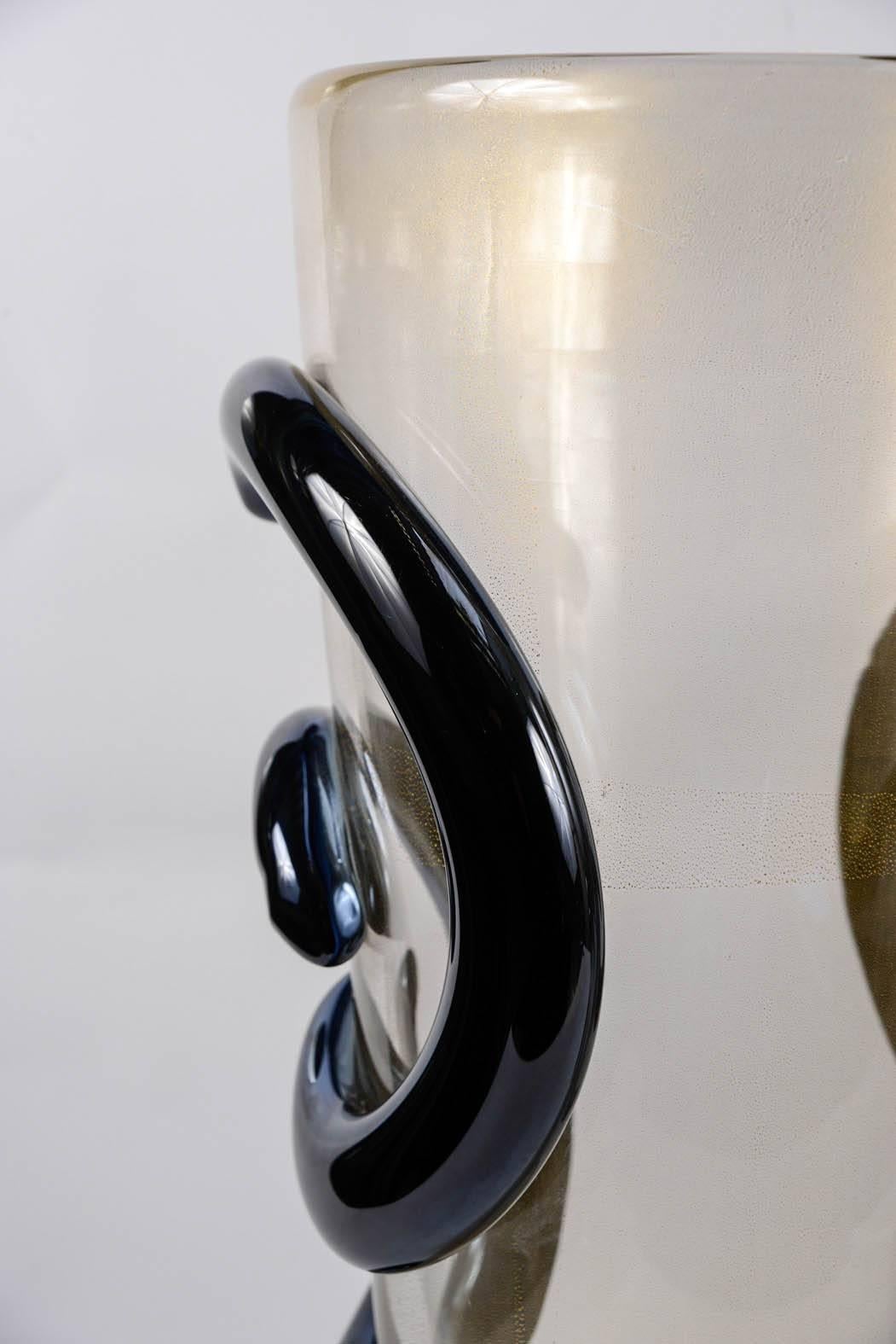 Late 20th Century Pair of Vases in Murano Glass