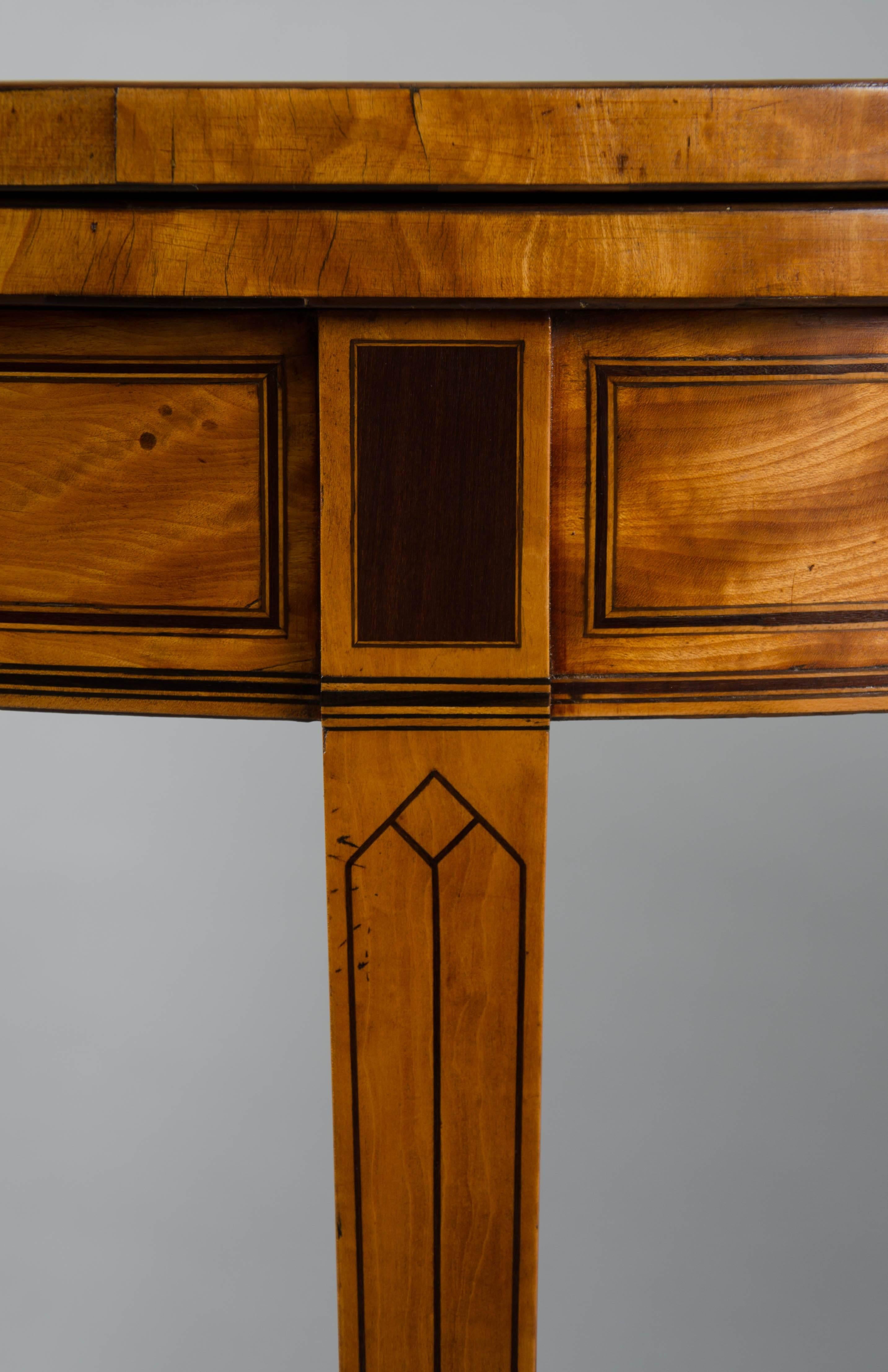 English 18th Century Satinwood Card Table