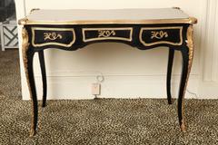 Louis XV Style Black Lacquer Bureau Plat with Ormolu Mounts
