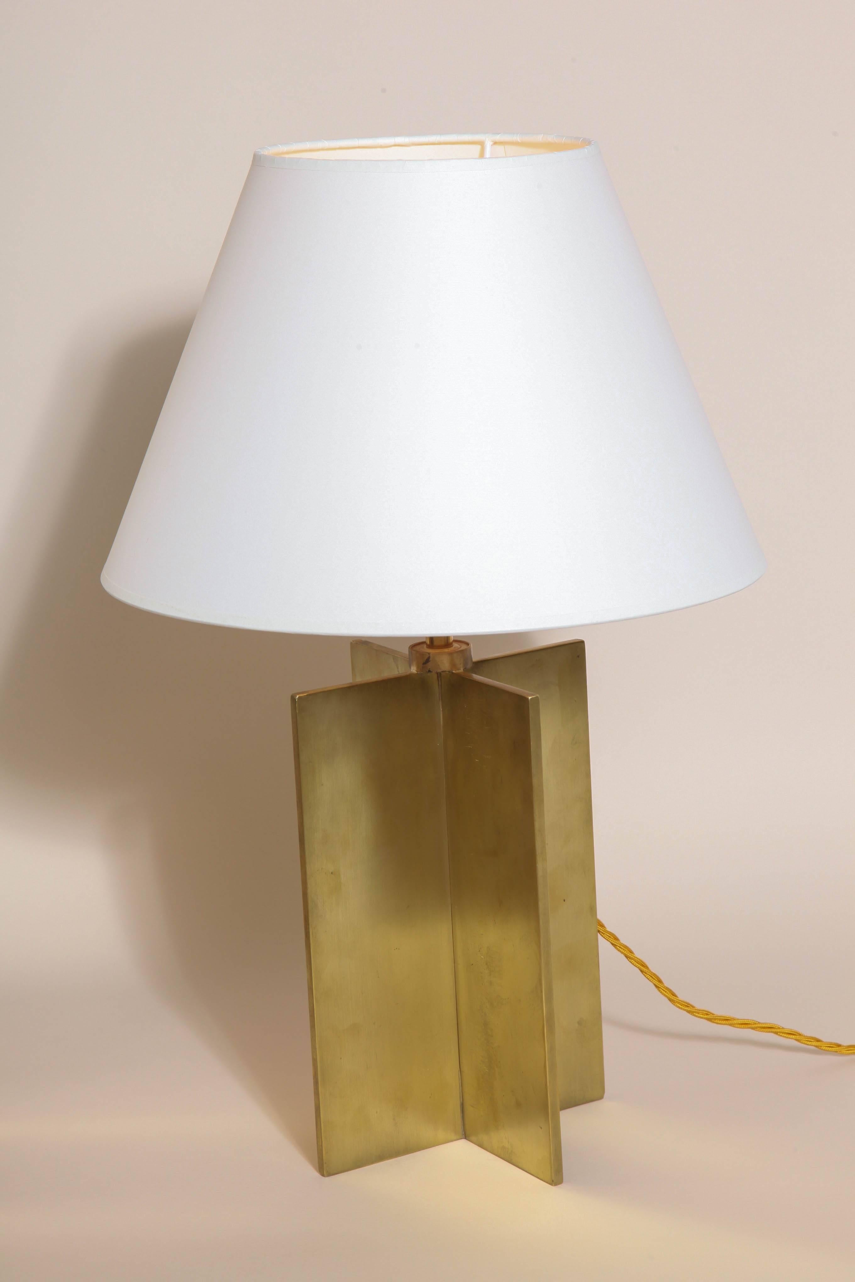 20th Century Jean-Michel Frank French Art Deco Pair of 'Croisillon' Table Lamps For Sale