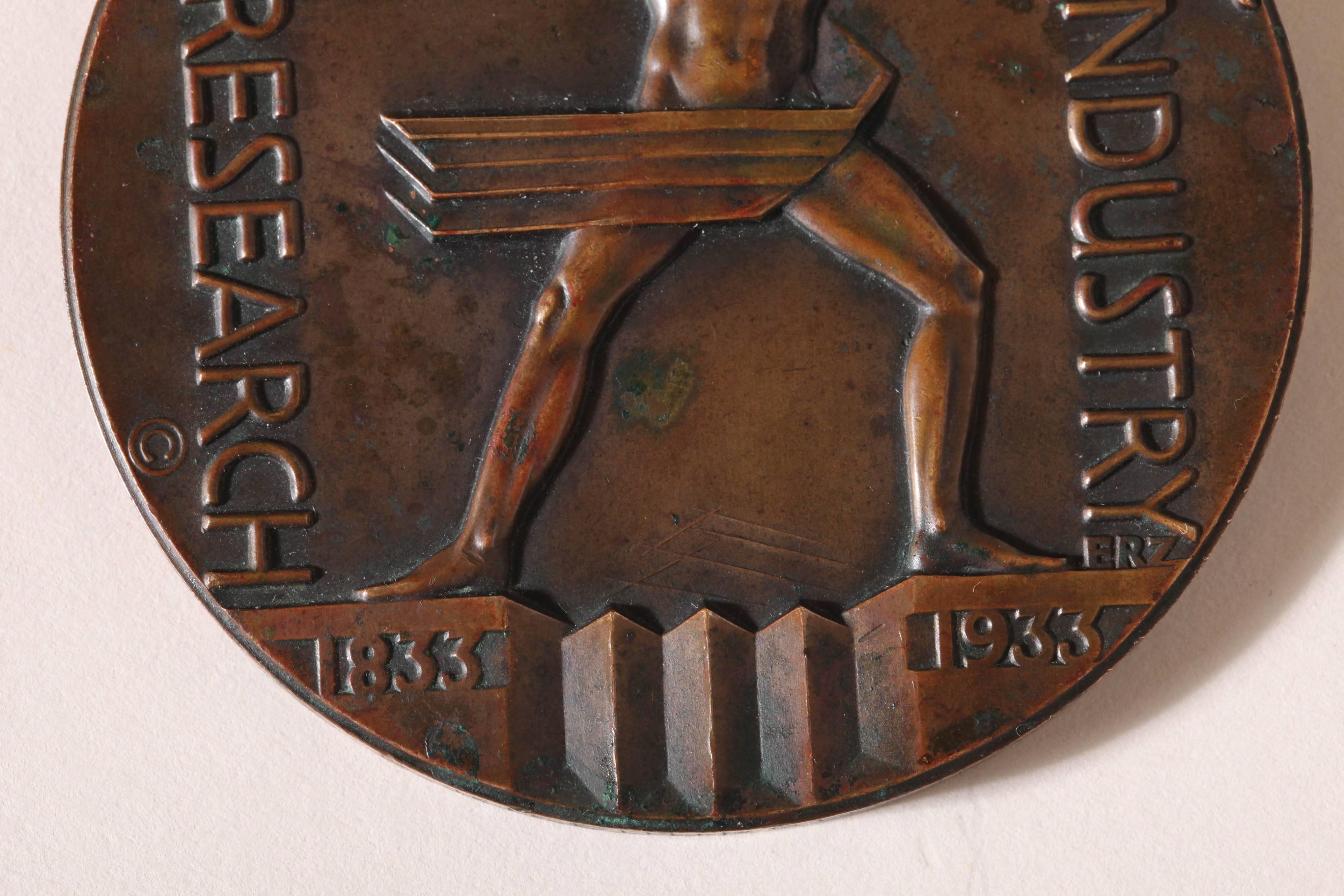 American Art Deco Medal Commemorating Century of Progress International Expo 1