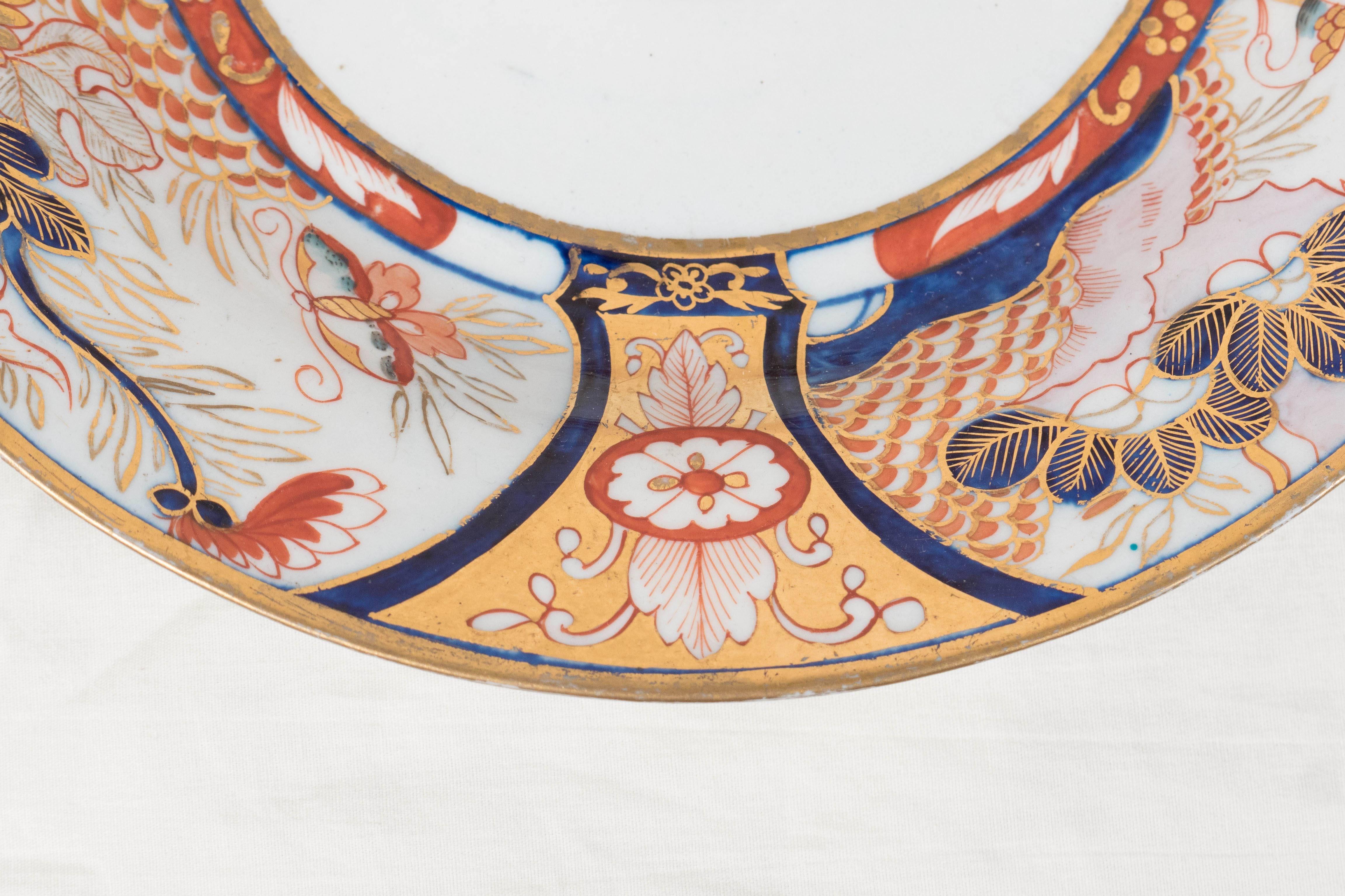 Hand-Painted Armorial Antique Porcelain Imari Dish Coalport 