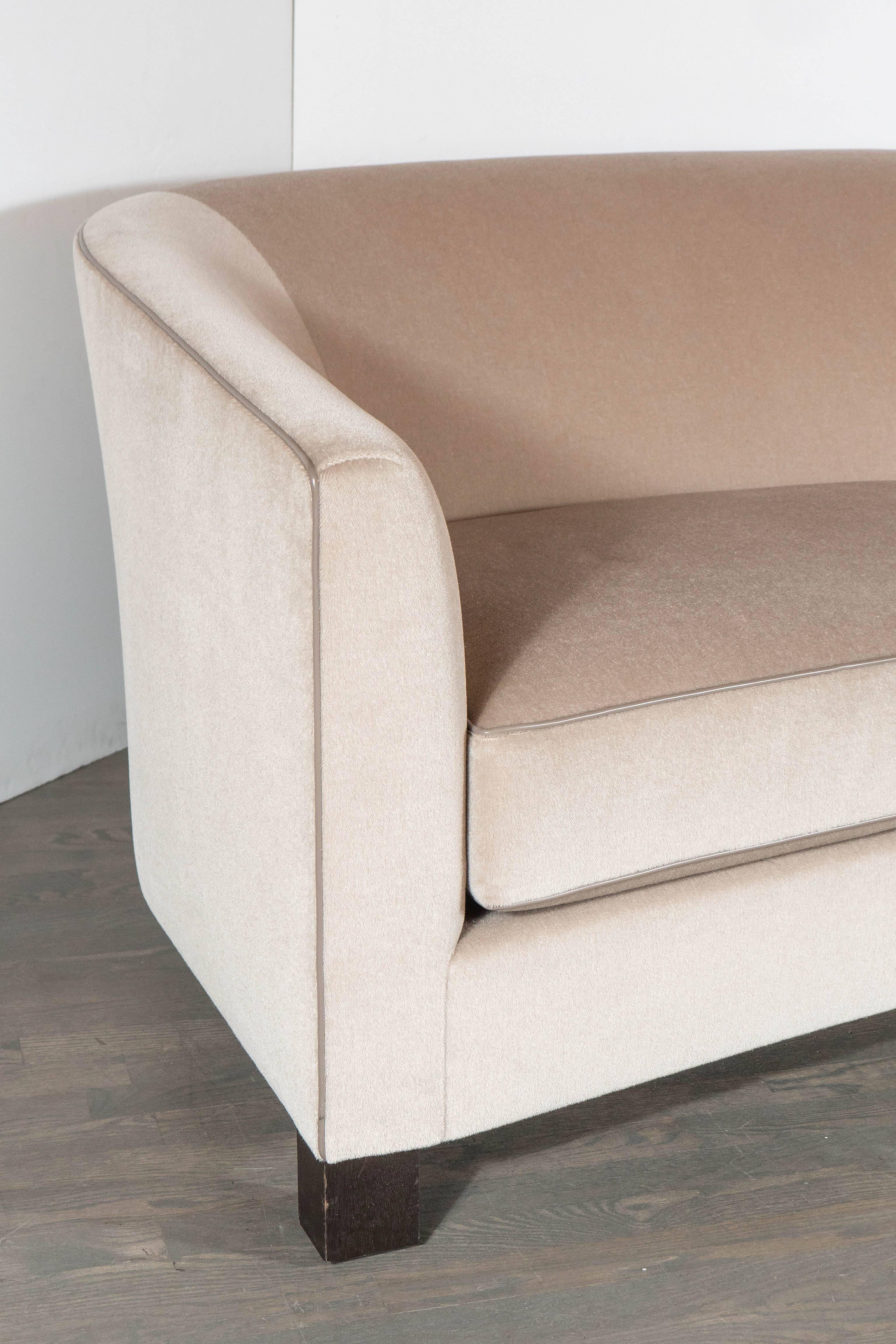 Ultra Chic Bowed Design Sofa In Silk Mohair by John Hutton for Holly Hunt 1