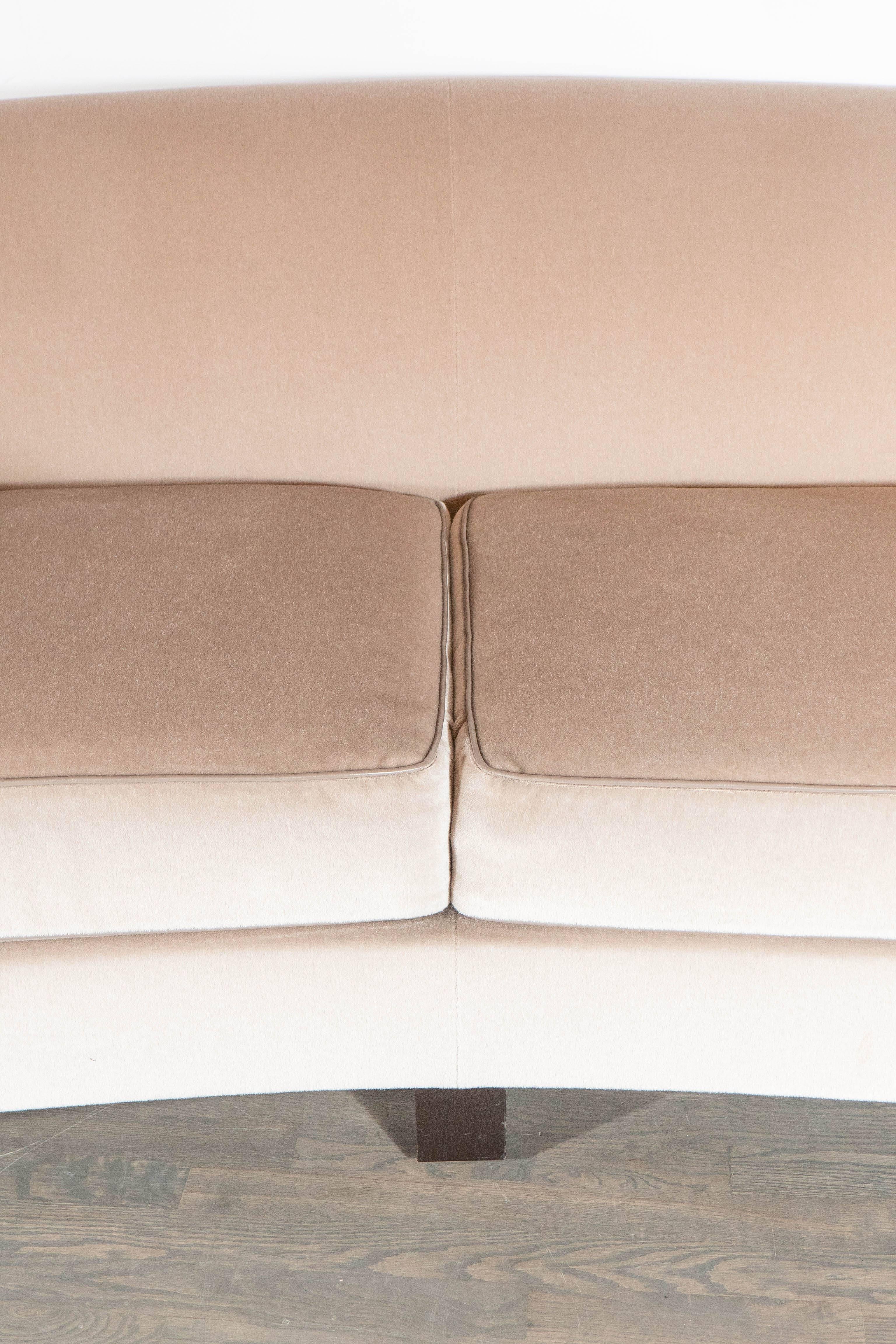 Ultra Chic Bowed Design Sofa In Silk Mohair by John Hutton for Holly Hunt 2