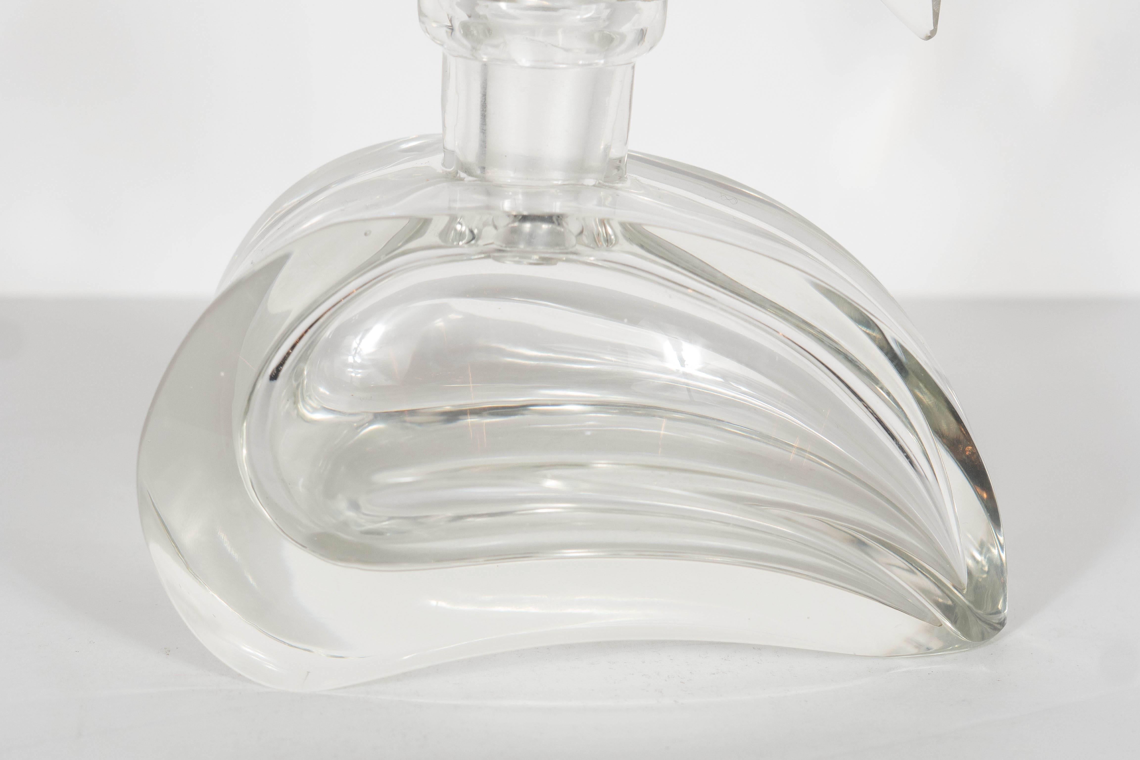 American Art Deco Asymmetrical Tear Drop Style Perfume Bottle 