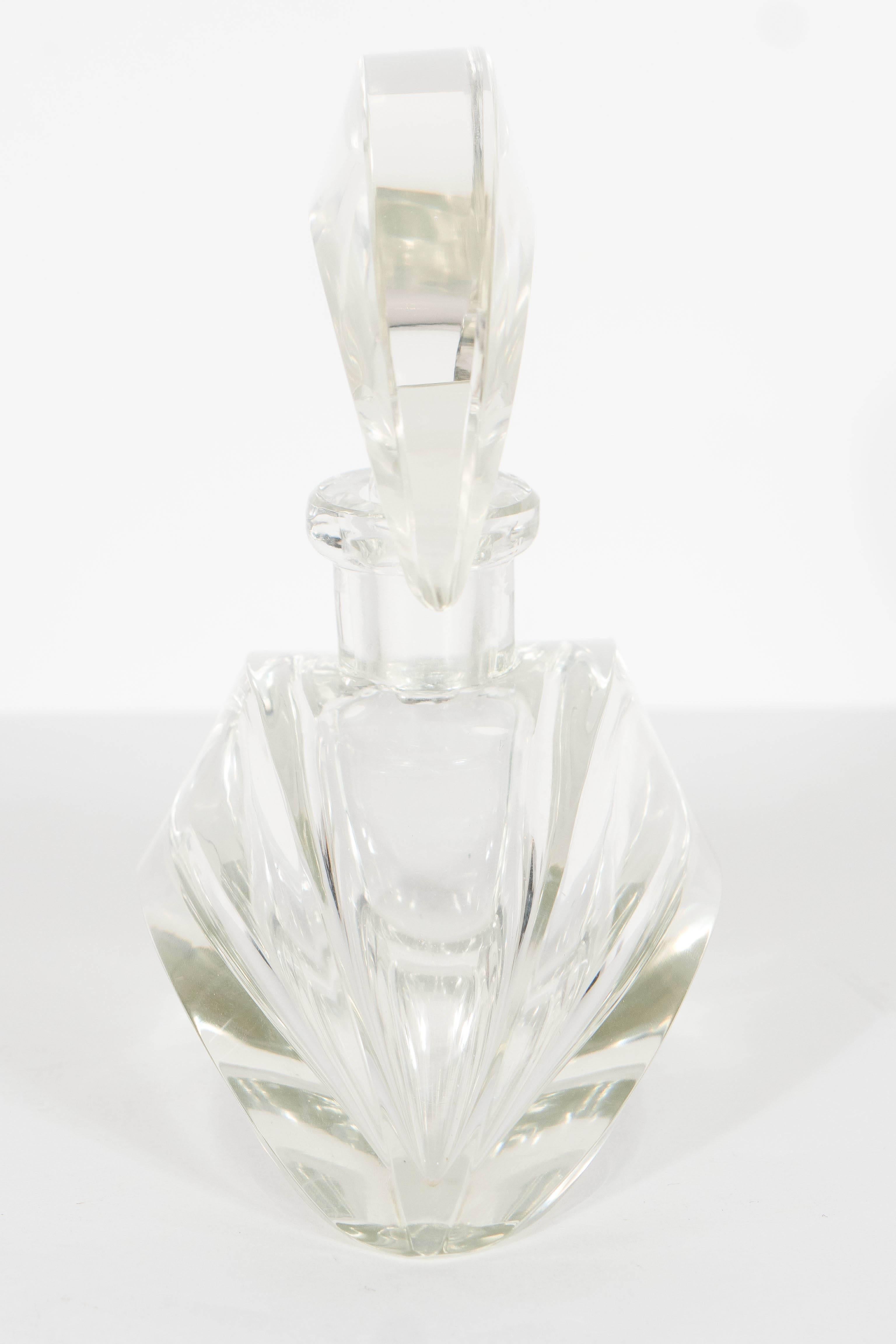 Art Deco Asymmetrical Tear Drop Style Perfume Bottle  2