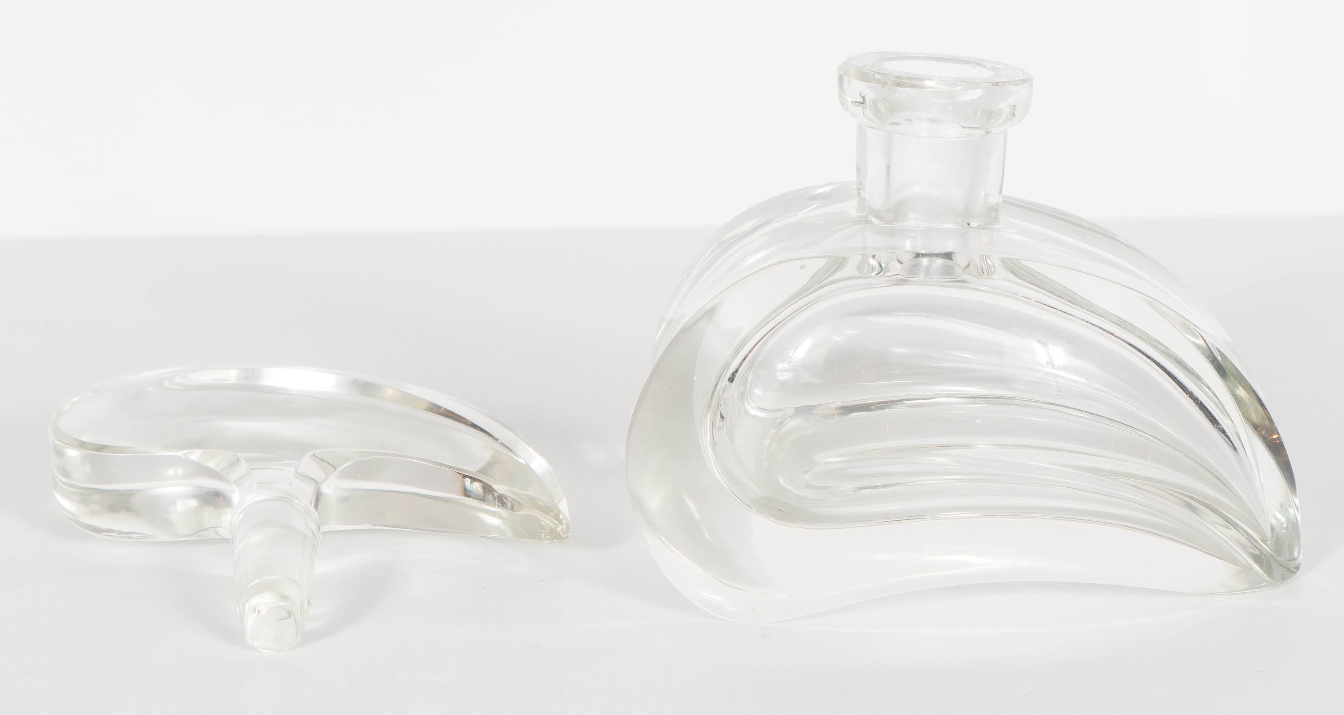 Art Deco Asymmetrical Tear Drop Style Perfume Bottle  3