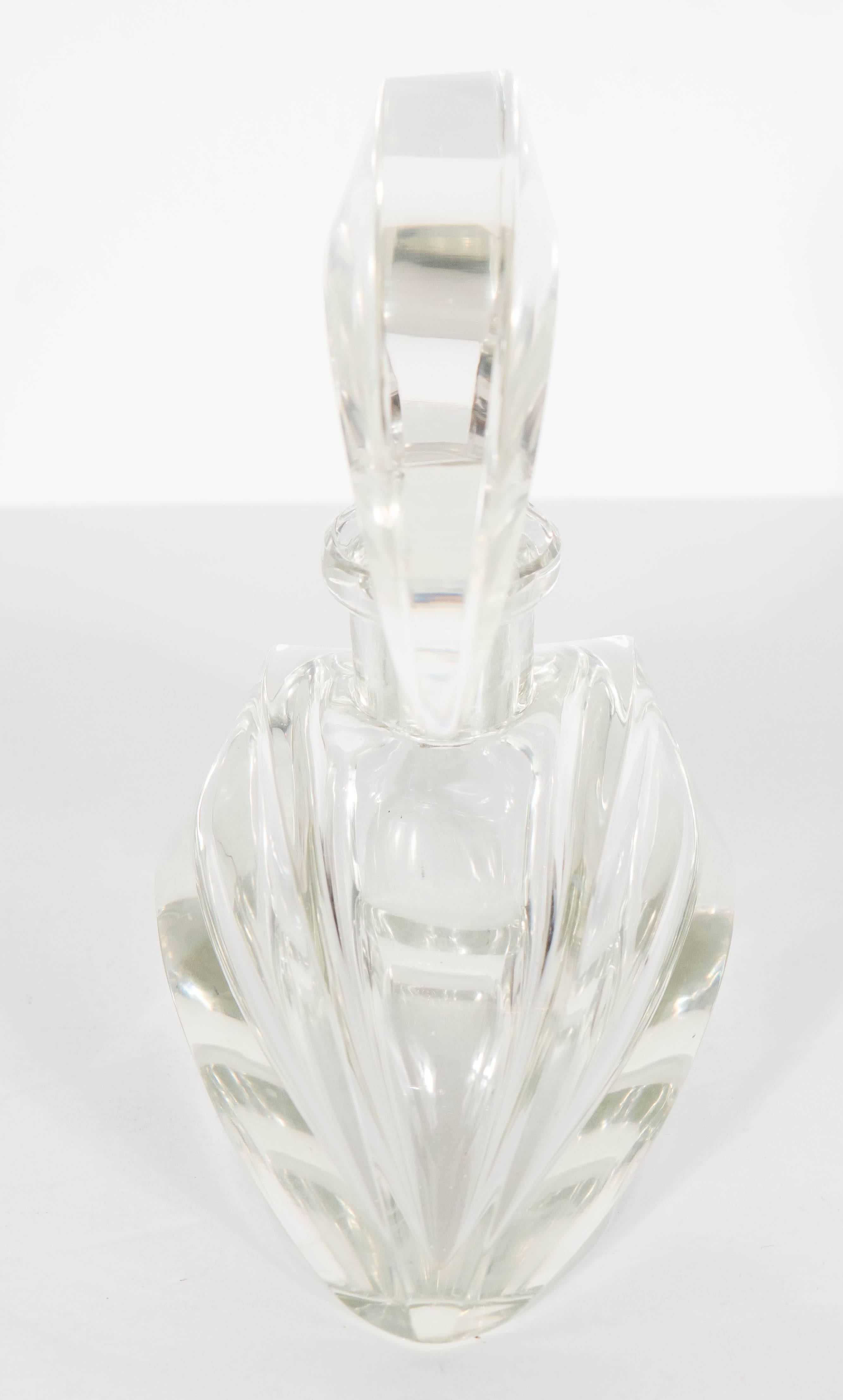 Art Deco Asymmetrical Tear Drop Style Perfume Bottle  5