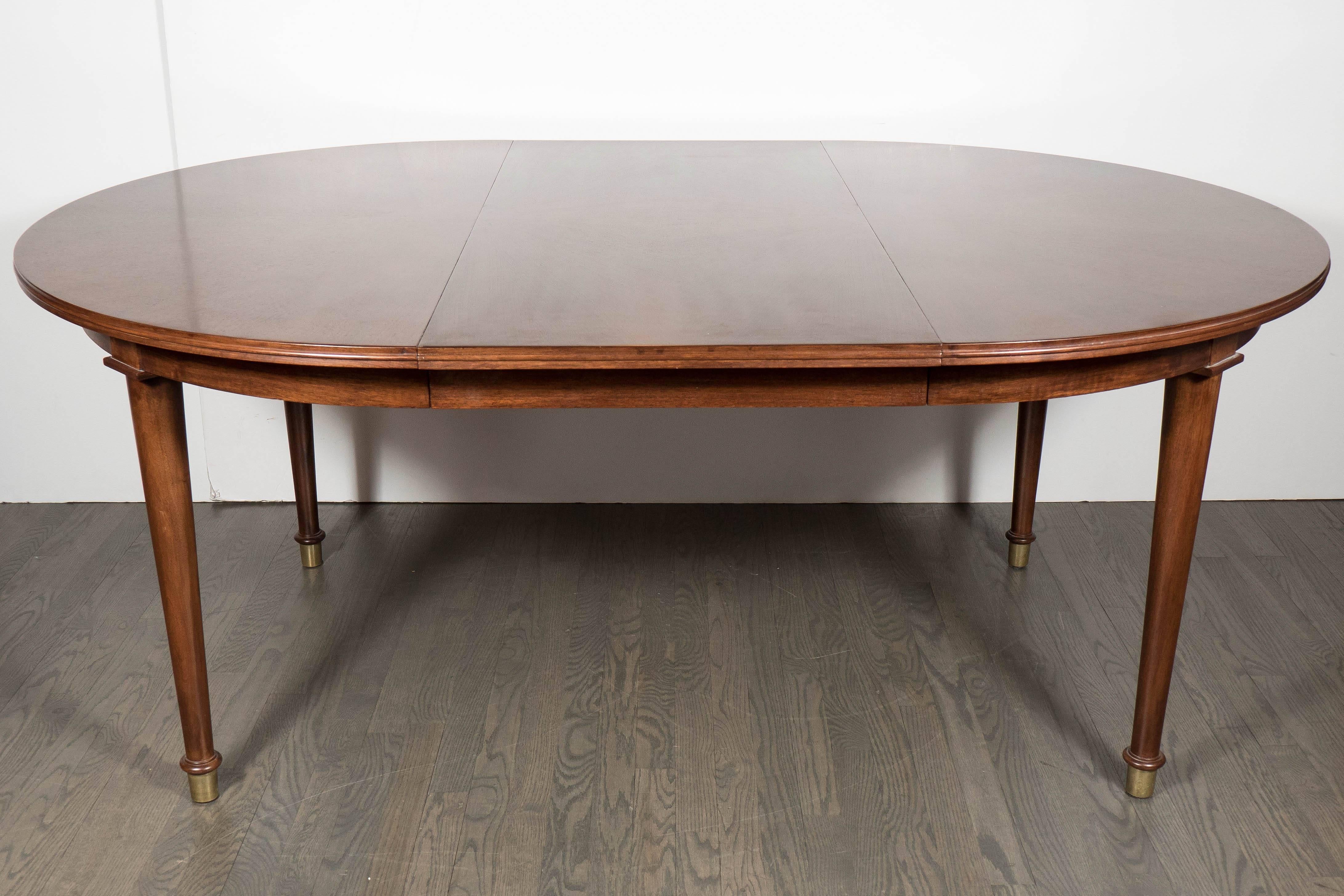Mid-20th Century Exquisite Mid-Century Modern Extendable Dining Table Signed by Jules Leleu