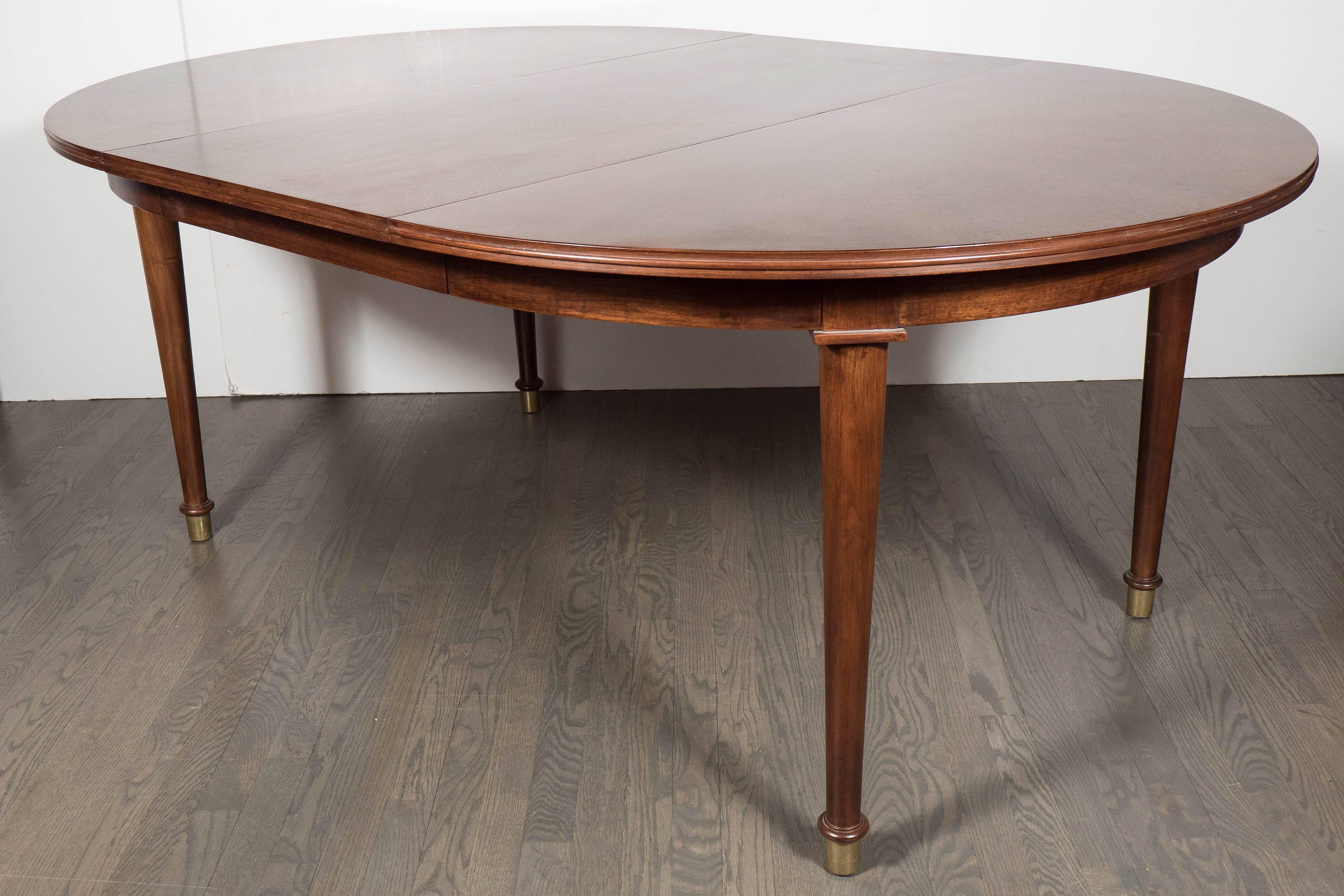 Exquisite Mid-Century Modern Extendable Dining Table Signed by Jules Leleu 2