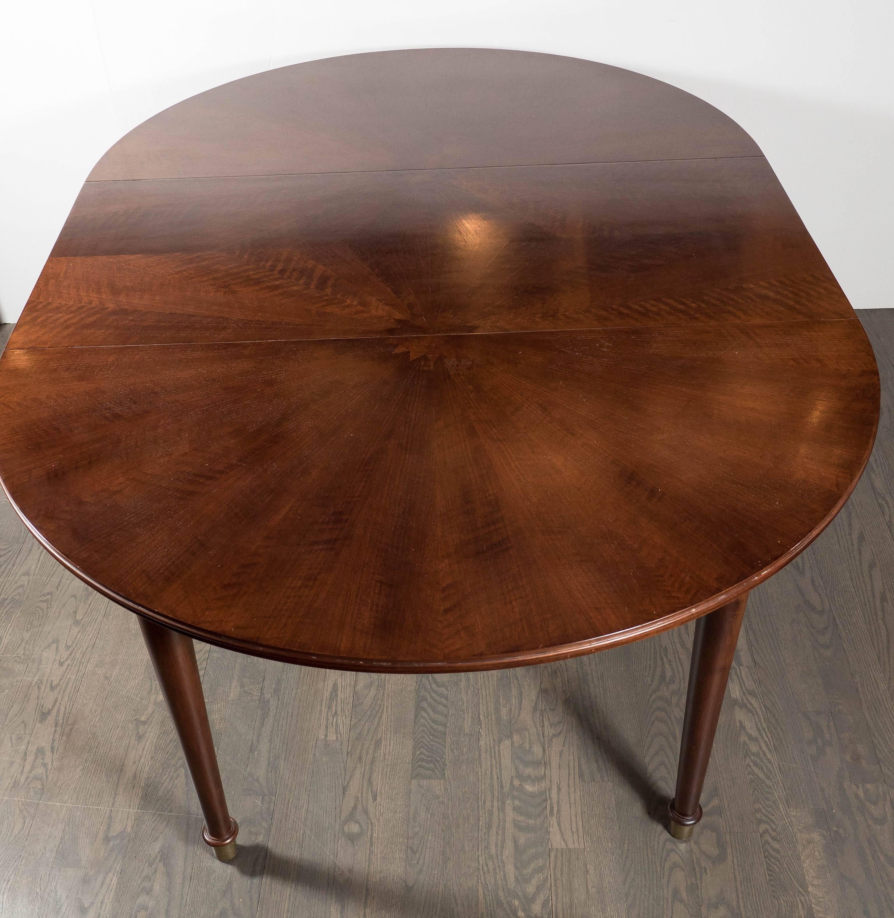 Exquisite Mid-Century Modern Extendable Dining Table Signed by Jules Leleu 4