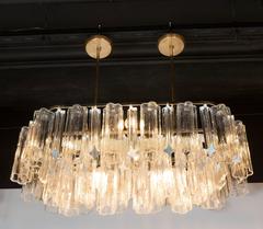 Mid-Century Modern Tronchi and Triedre Murano Chandelier by Camer