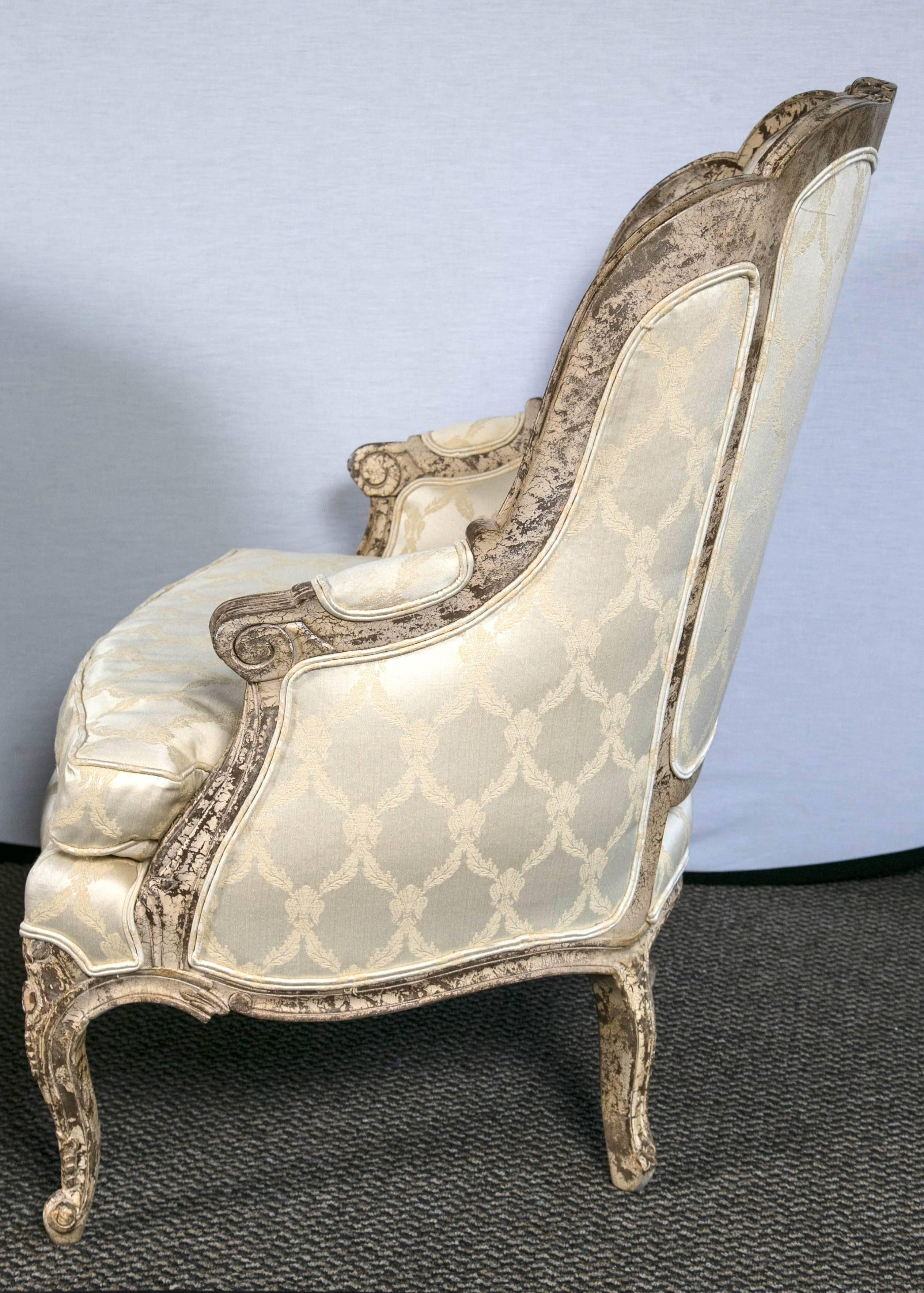 Pair of Louis XV Style Bergere Chairs in the Manner of Jansen 3