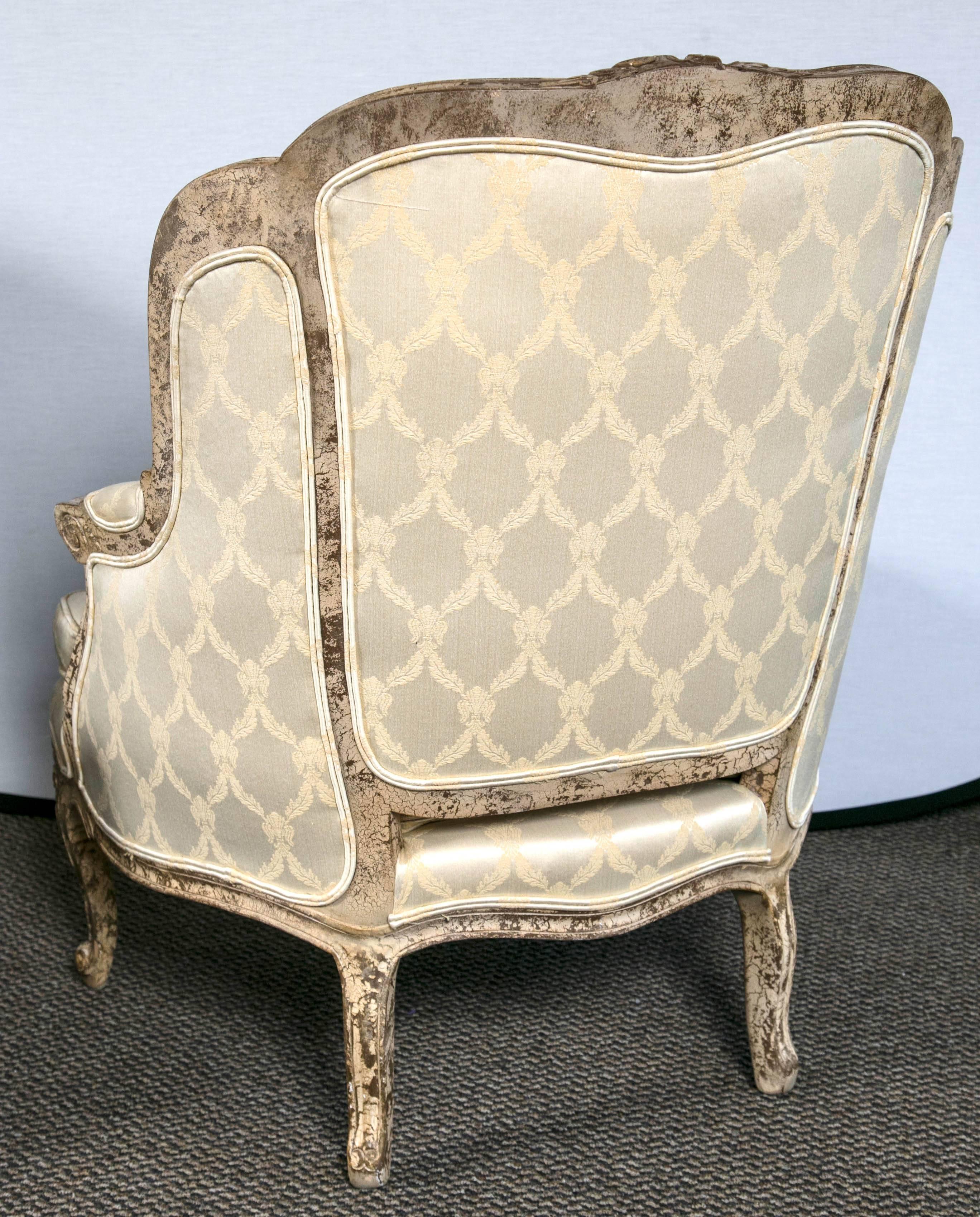 Pair of Louis XV Style Bergere Chairs in the Manner of Jansen 4