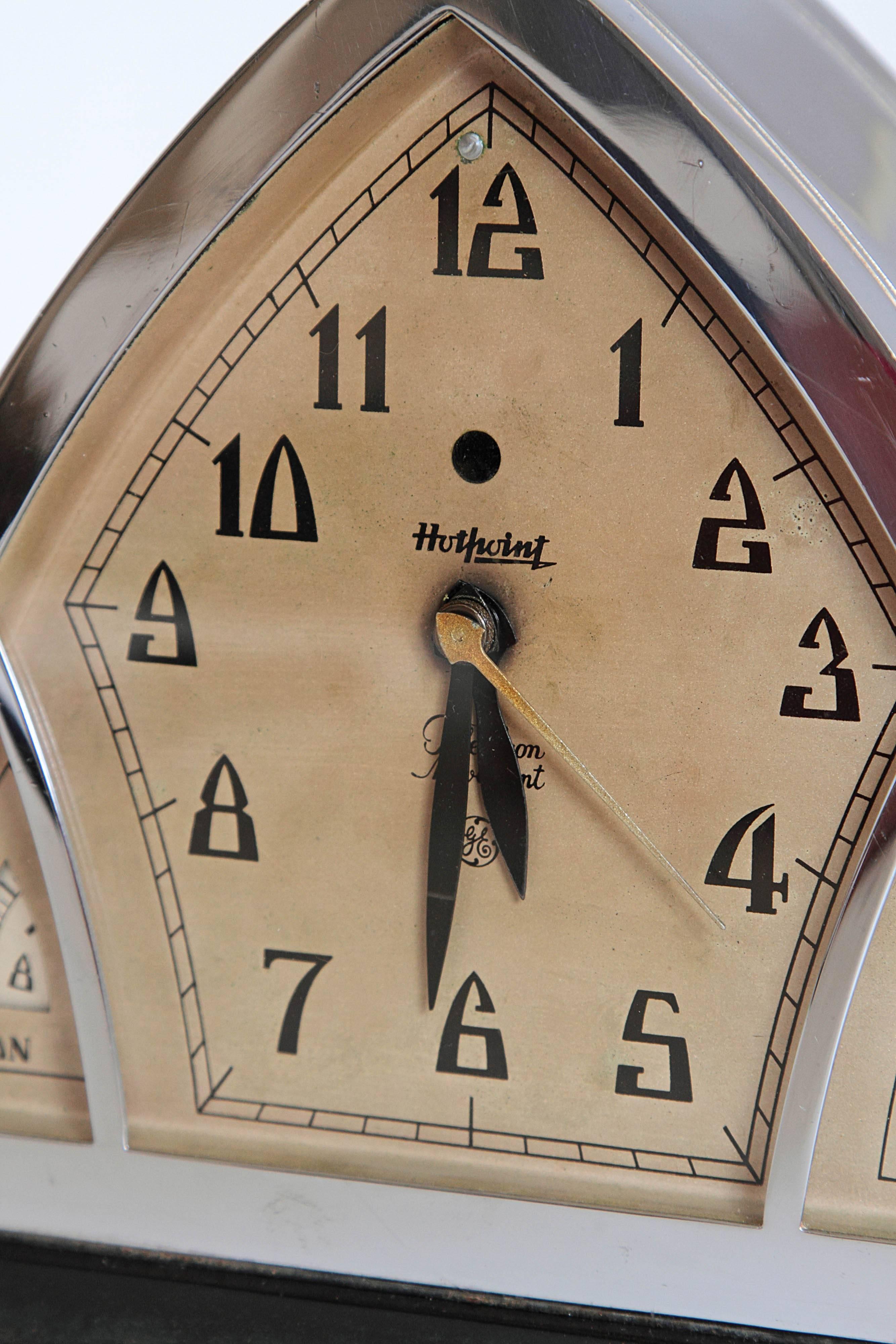 Iconic Patented Raymond Patten Hotpoint Art Deco Machine Age Slave Clock 2