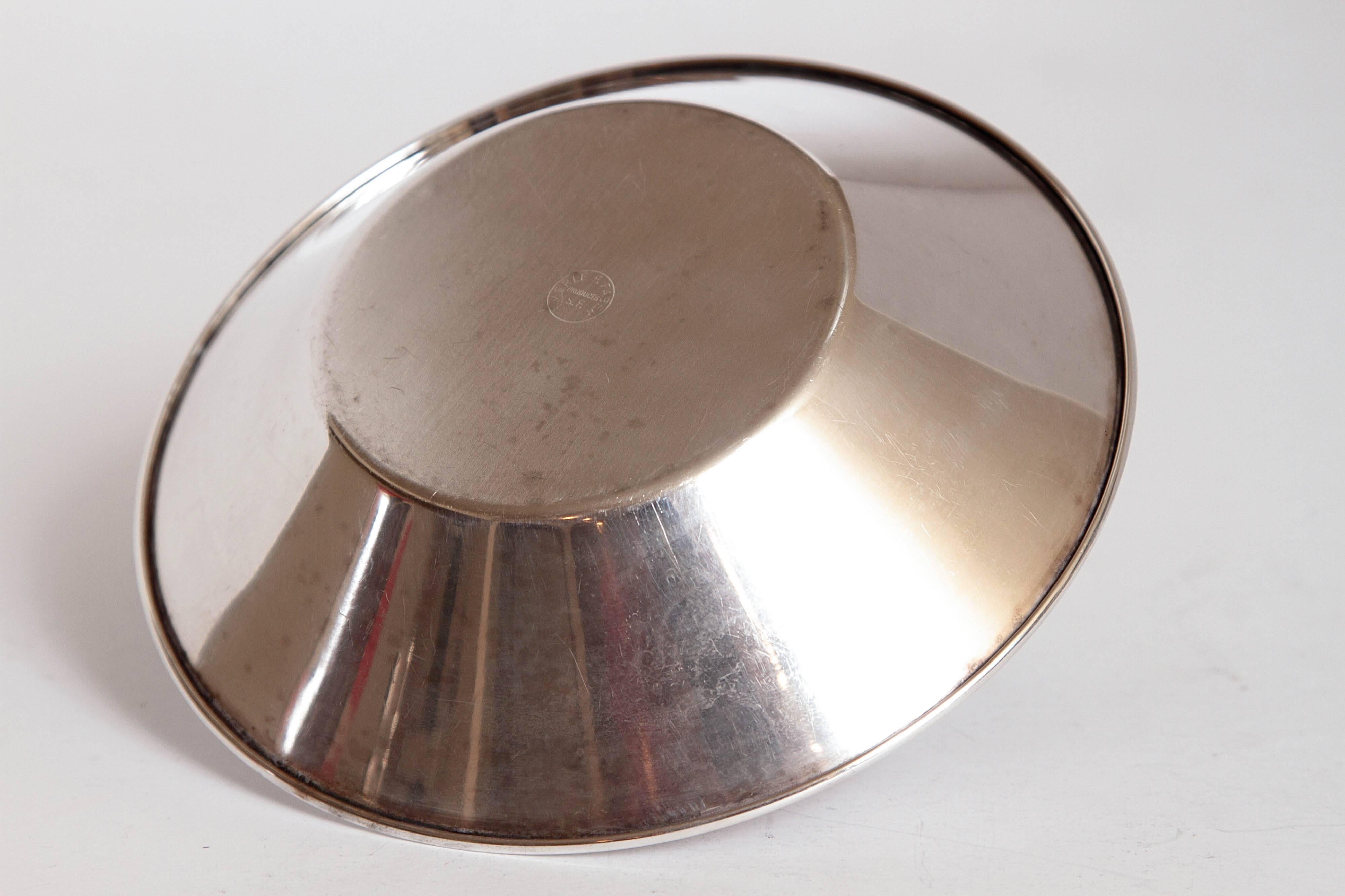 Merle Faber Signed 1949 Silver Plate Modernist Designs For Sale 2