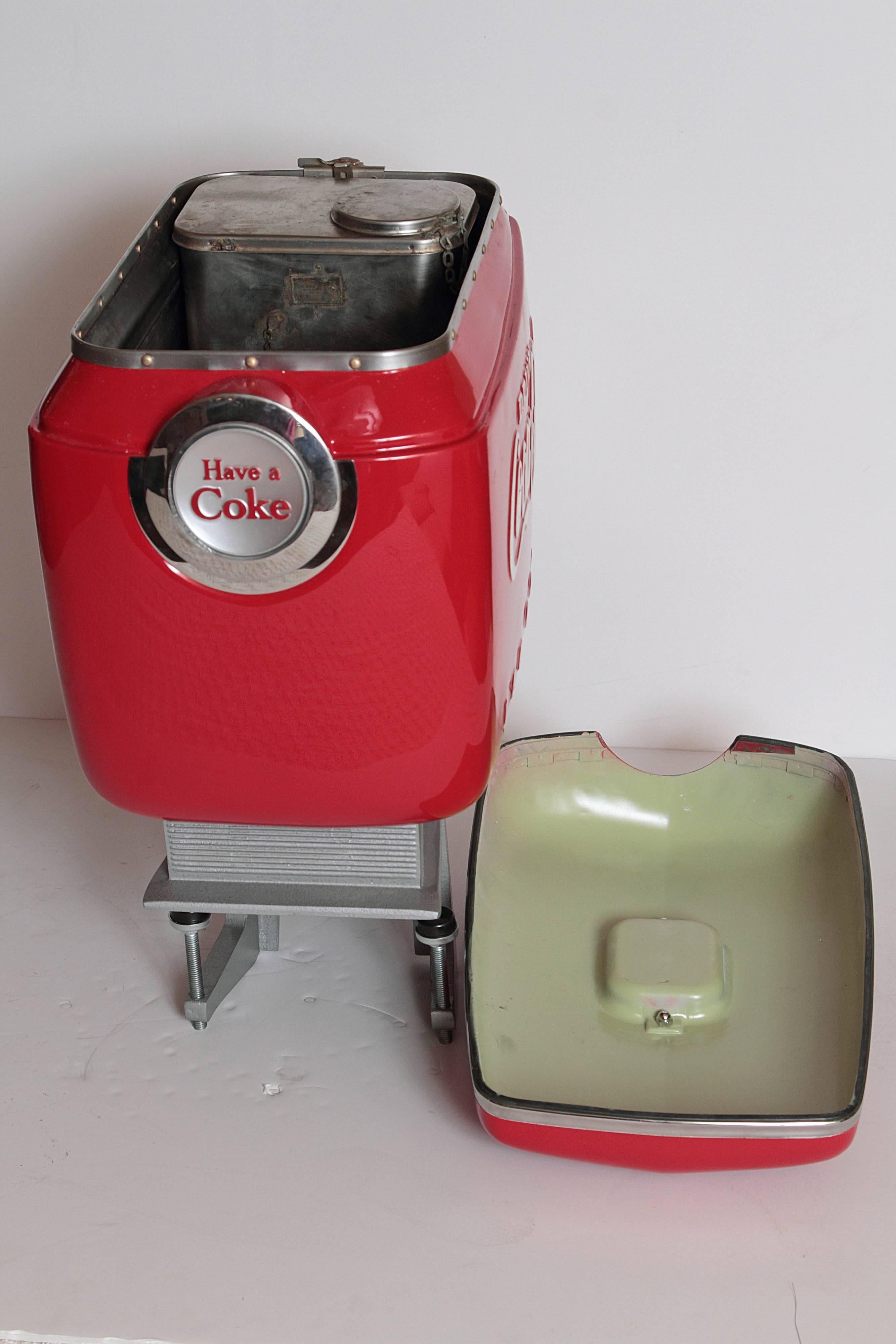 American Machine Age Mid Century Pristine Raymond Loewy Dispenser for Coca Cola, 1948