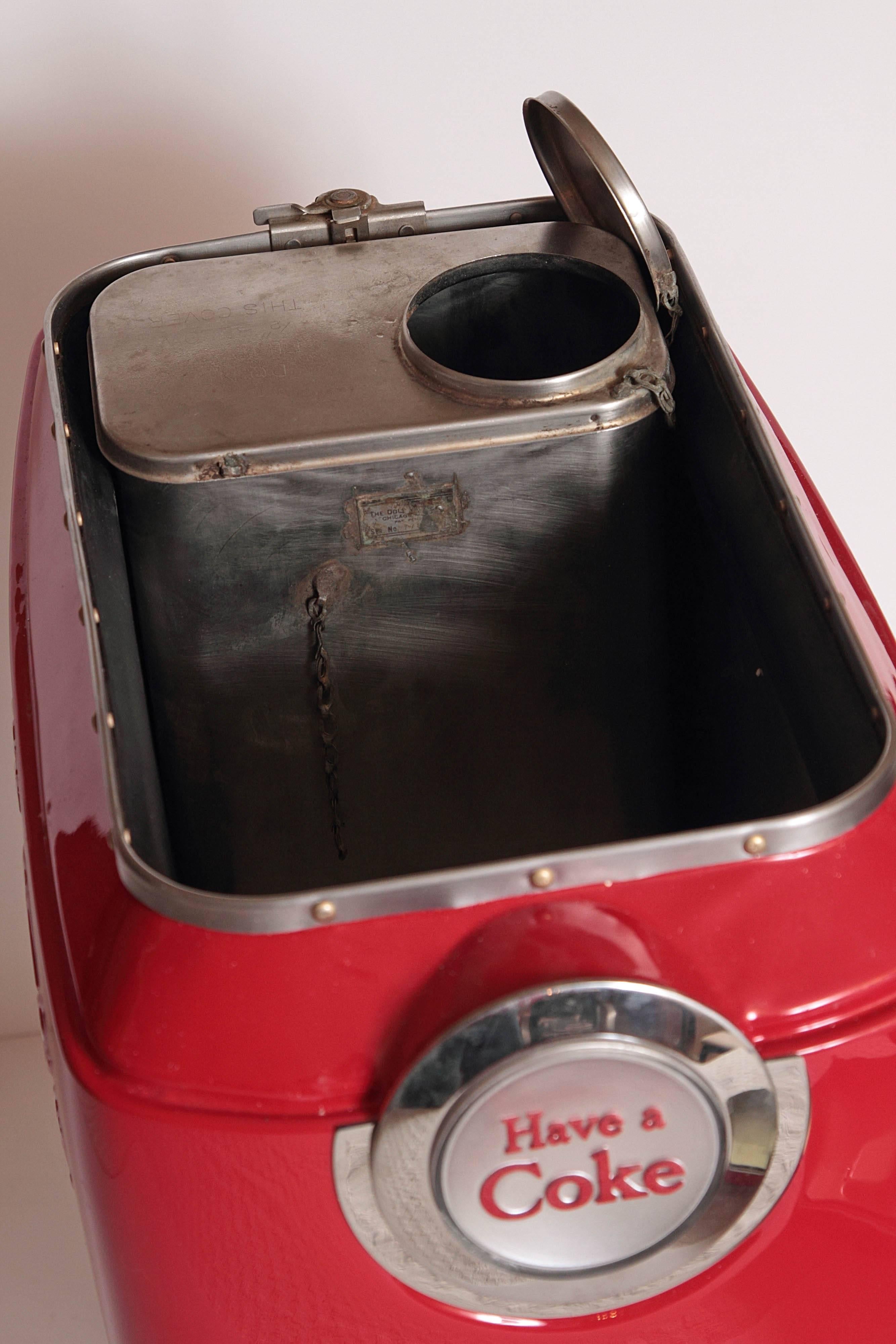 Machine Age Mid Century Pristine Raymond Loewy Dispenser for Coca Cola, 1948 In Good Condition In Dallas, TX